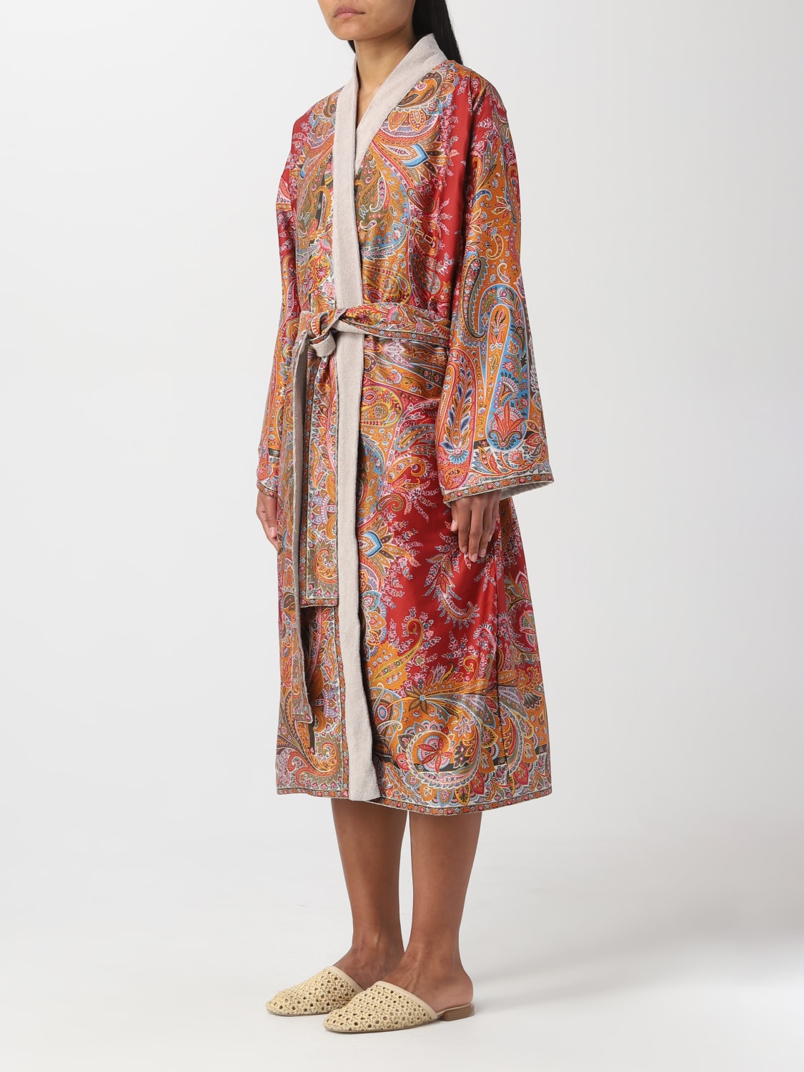 ETRO HOME BATHROBES: ホームウェア レディース Etro Home, ベージュ - Img 3