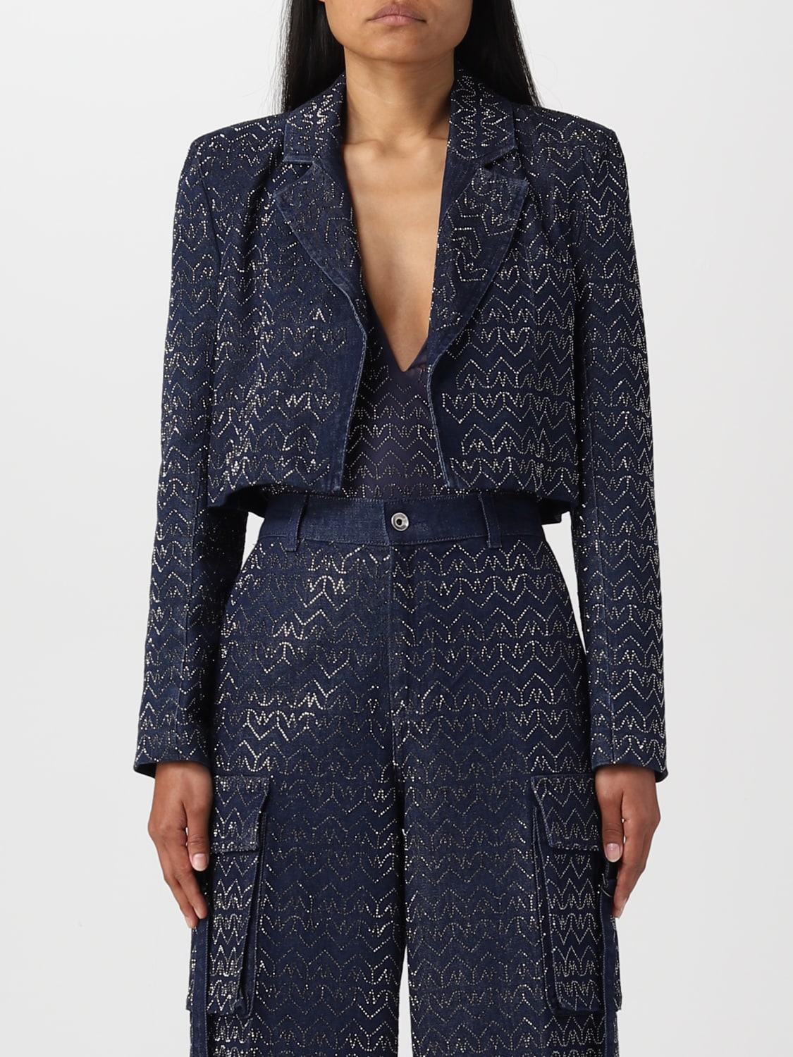 PATRIZIA PEPE BLAZER: Blazer woman Patrizia Pepe, Blue - Img 1