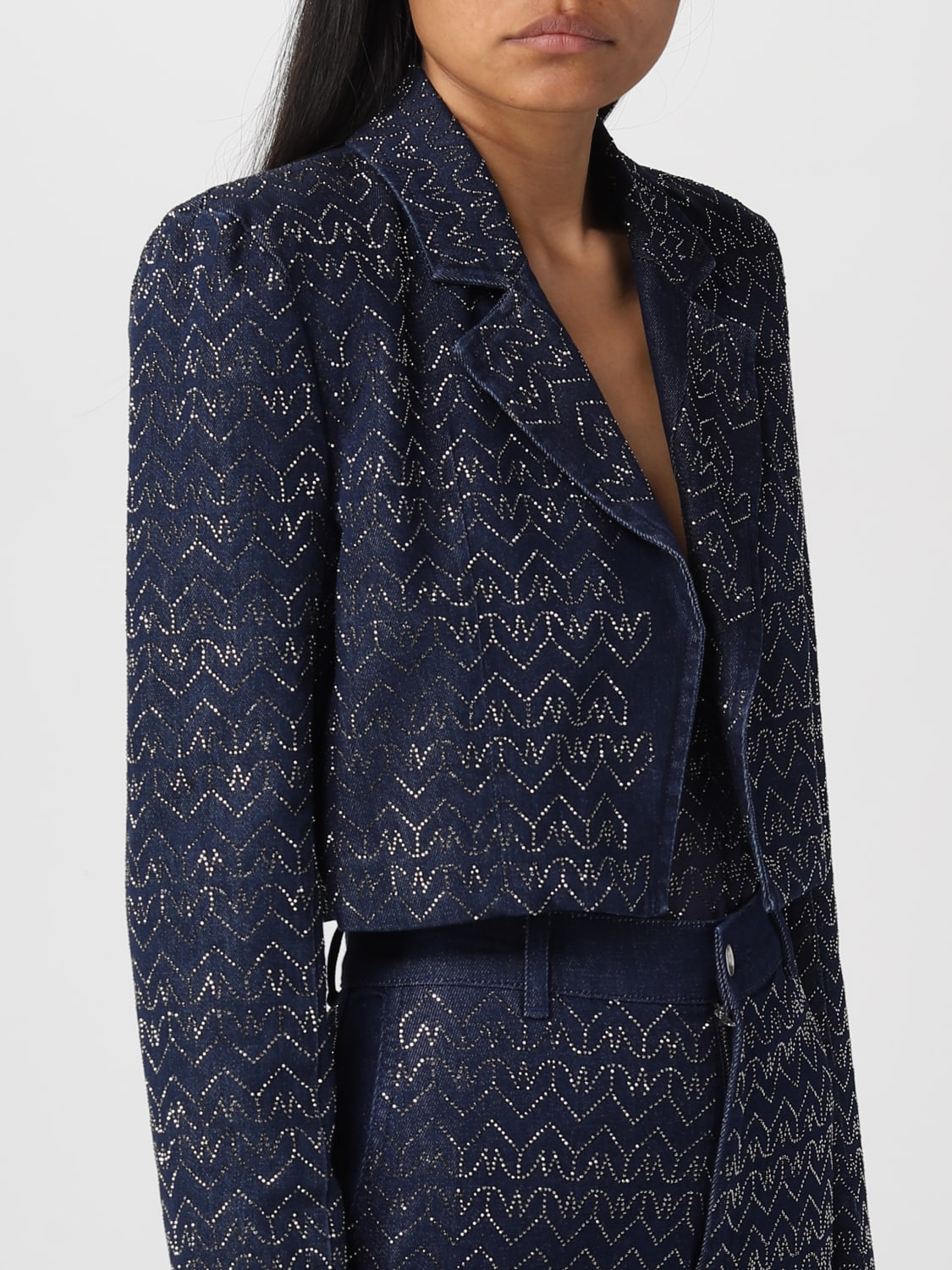 PATRIZIA PEPE BLAZER: Blazer woman Patrizia Pepe, Blue - Img 4