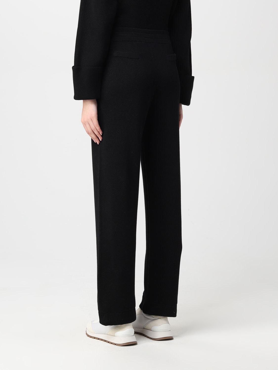 BRUNELLO CUCINELLI PANTS: Brunello Cucinelli knit pants, Black - Img 3