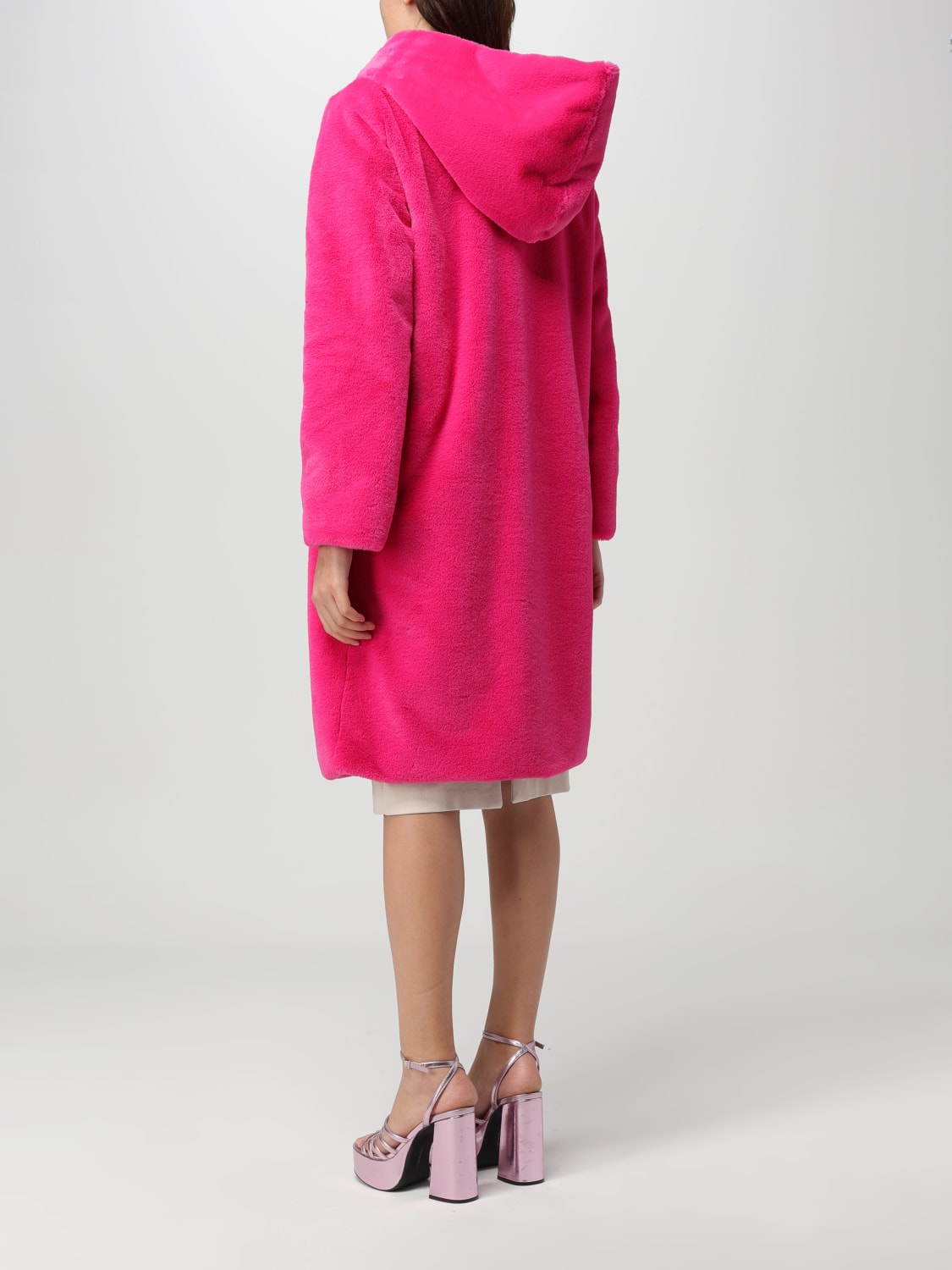 HANITA PELLICCIA: Cappotto Hanita in pelliccia sintetica, Fuxia - Img 2