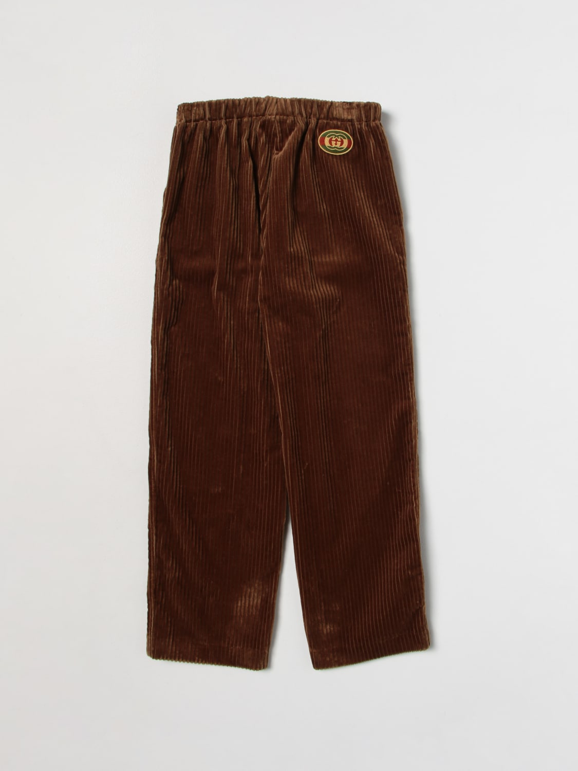 GUCCI PANTS: Gucci pants in cotton velvet, Brown - Img 2