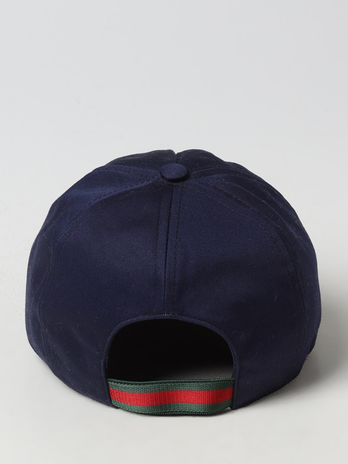 GUCCI HAT: Gucci hat in cotton with embroidered GG monogram, Blue - Img 3