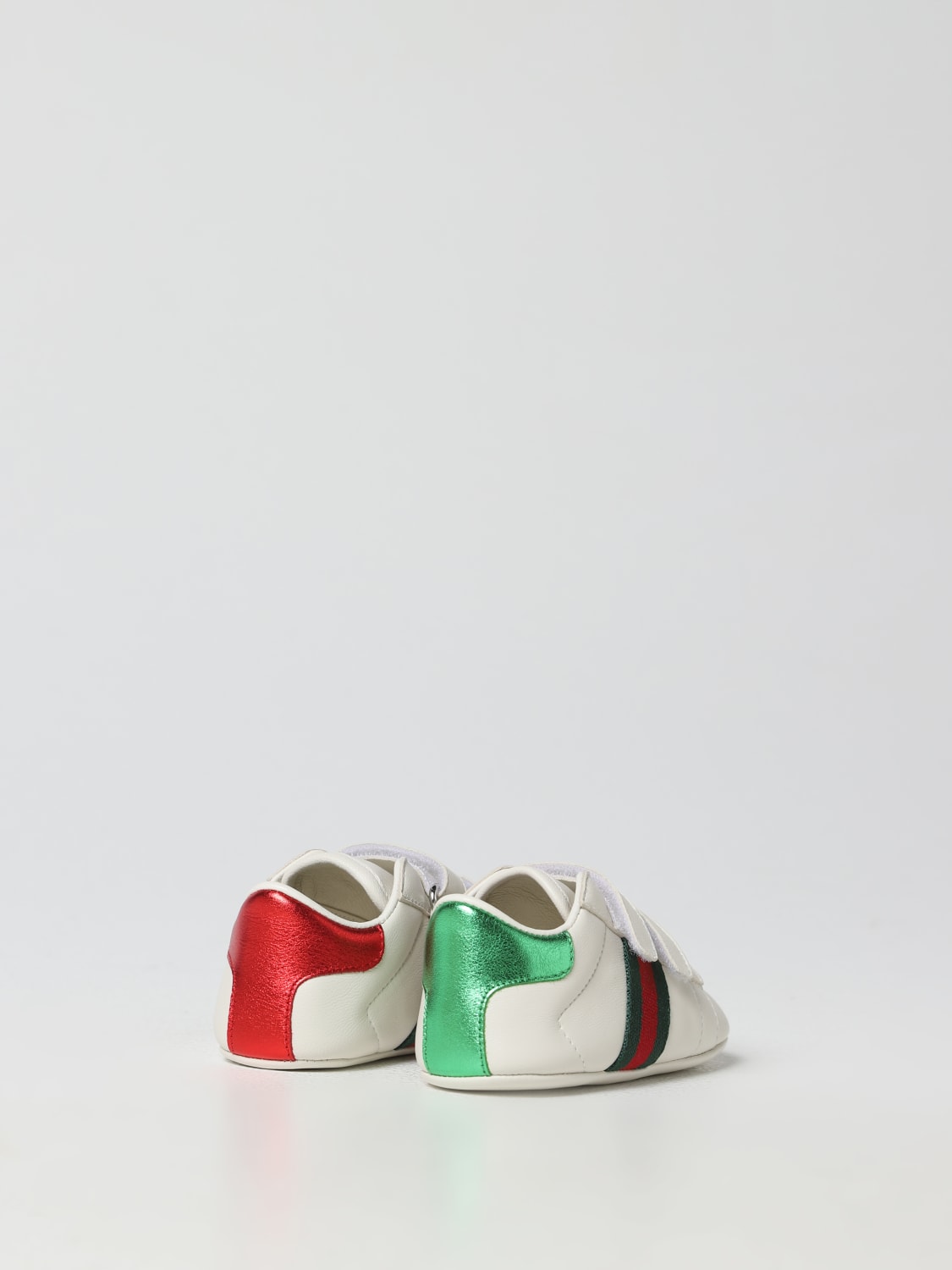 GUCCI SNEAKERS: Gucci sneakers in nappa leather, White - Img 3