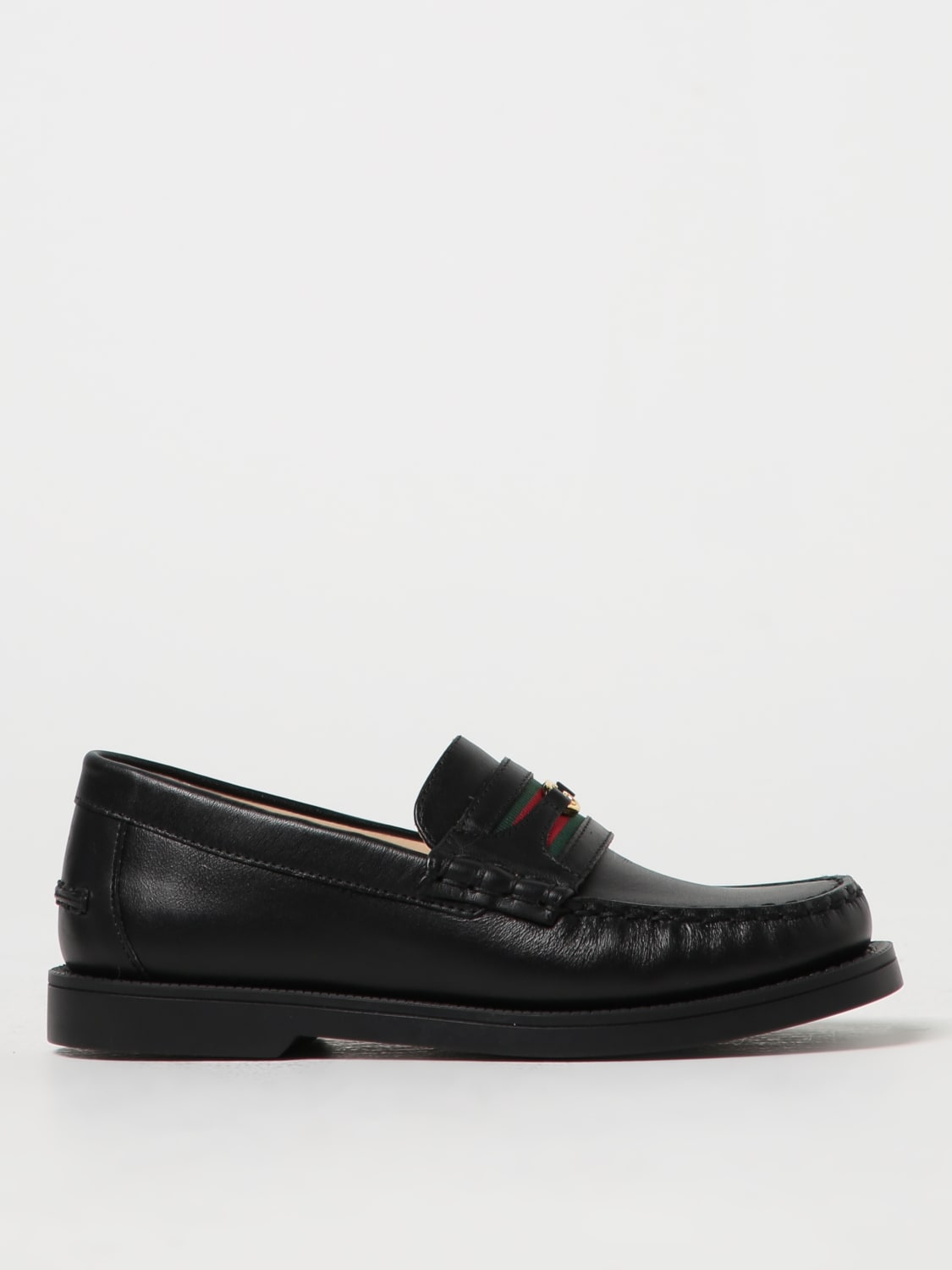 GUCCI SHOES: Gucci leather mocassins, Black - Img 1