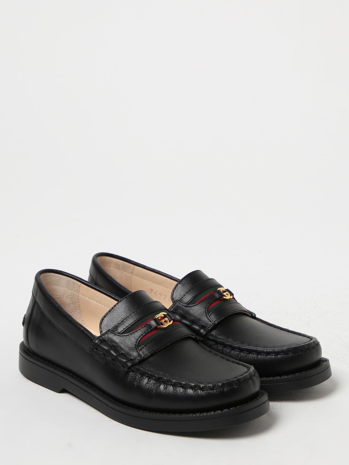 GUCCI SHOES: Gucci leather mocassins, Black - Img 2