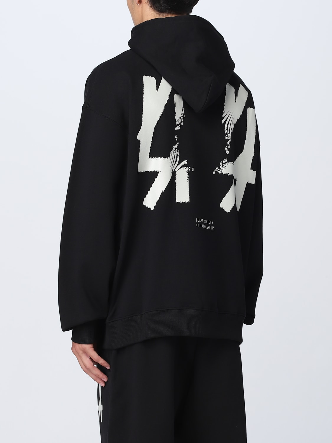 44 LABEL GROUP 卫衣: 卫衣 男士 44 Label Group, 黑色 - Img 3