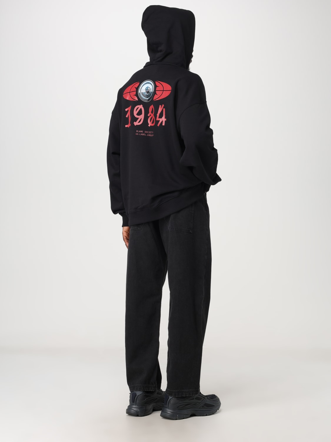 44 LABEL GROUP 卫衣: 卫衣 男士 44 Label Group, 黑色 4 - Img 2