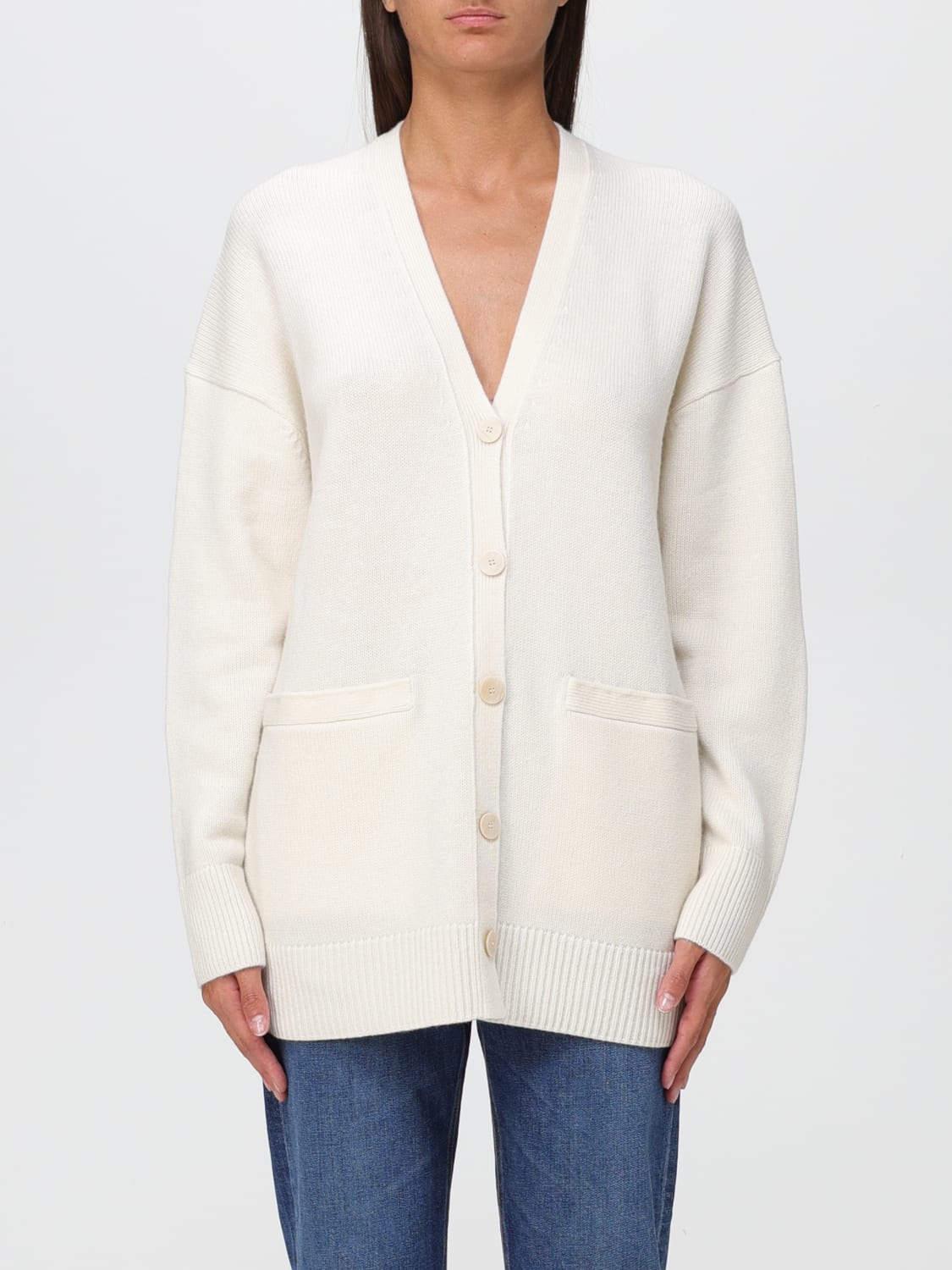 THEORY SWEATER: Sweater woman Theory, Ivory - Img 1