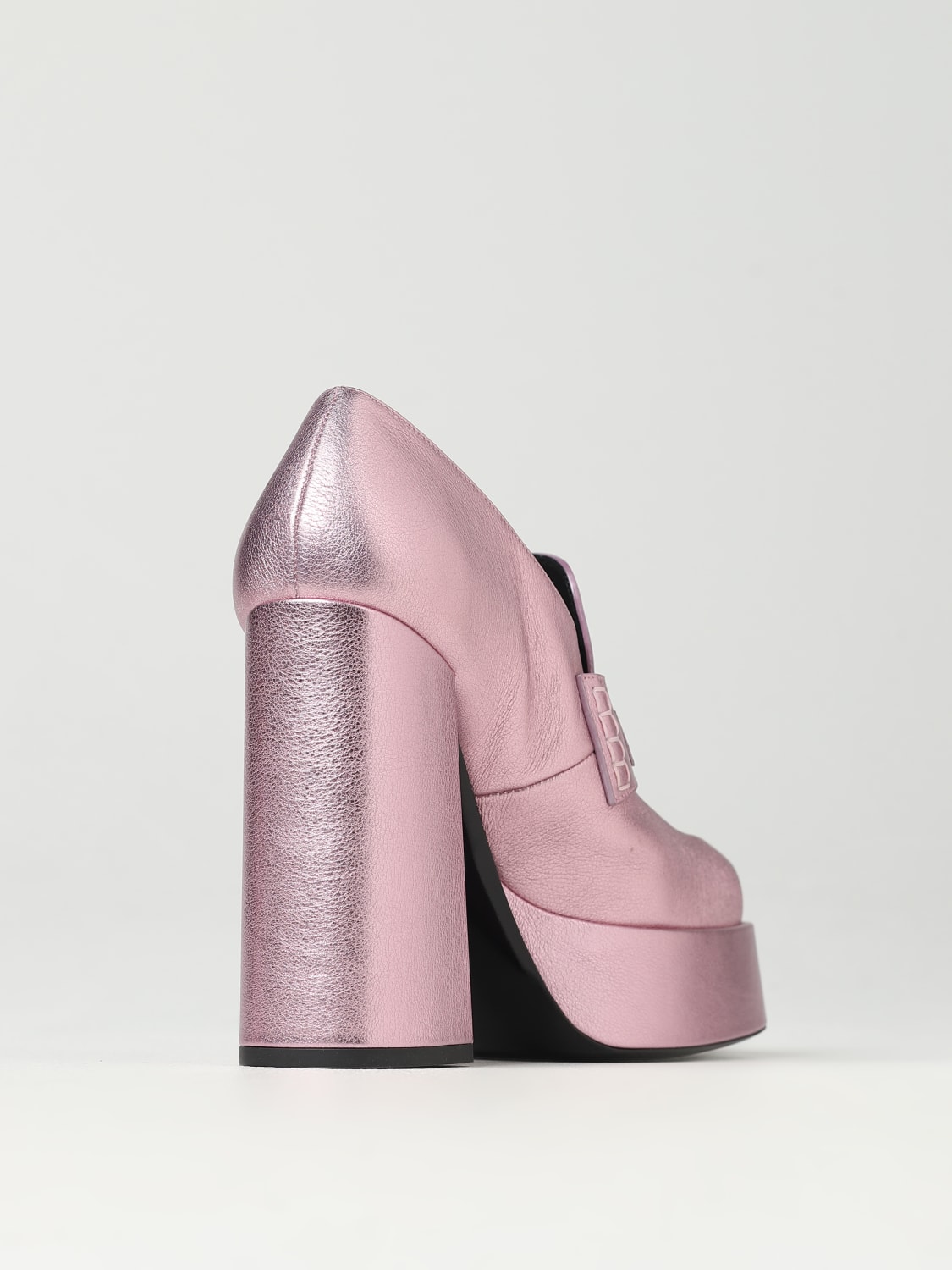 VERSACE HIGH HEEL SHOES: Versace Medusa '95 pumps in micro-grain laminated leather, Pink - Img 3