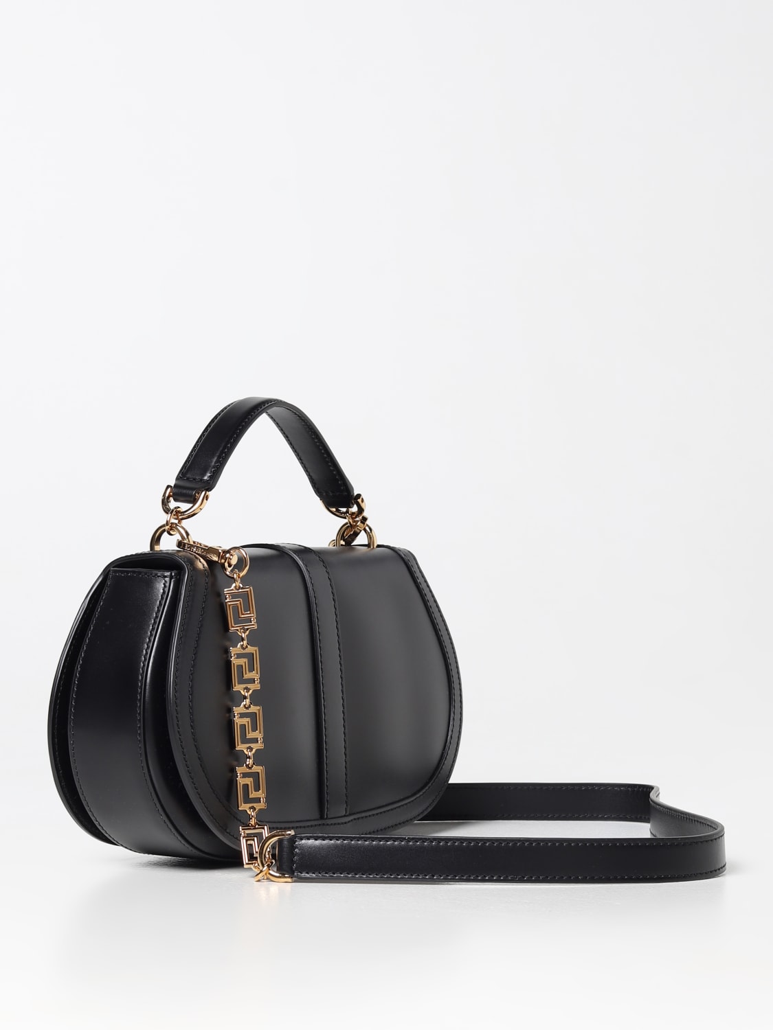 Croc-Effect Greca Goddess Mini Bag