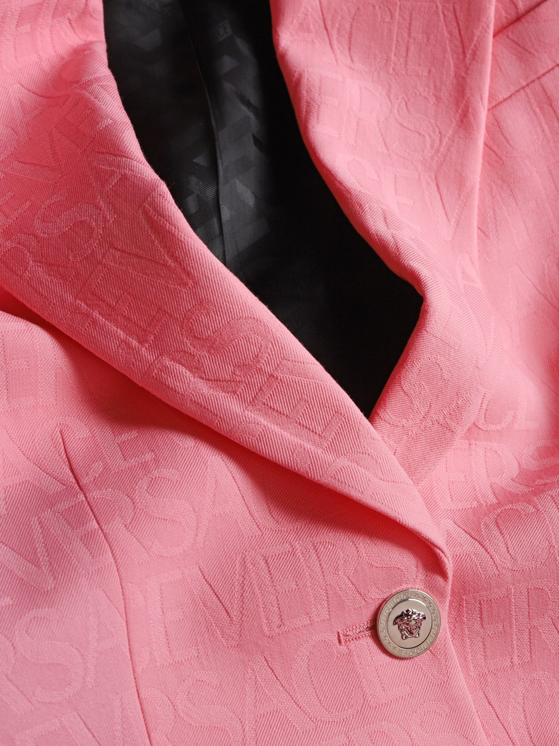 VERSACE BLAZER: Versace blazer in jacquard wool, Pink - Img 6