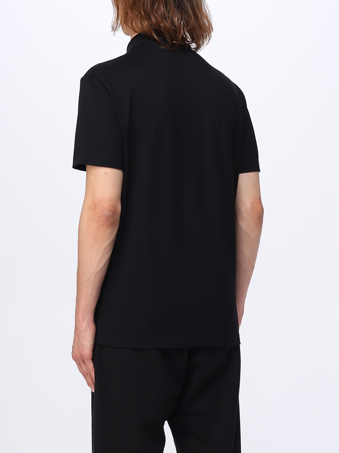 VERSACE POLO SHIRT: Versace cotton polo shirt, Black - Img 3