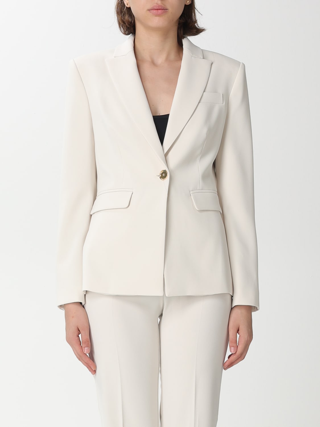 アウターその他 PINKO Woman Blazer Milk 100180A14I O62 Pinko Outlet: Blazer woman - Milk | Pinko blazer 100180A14I