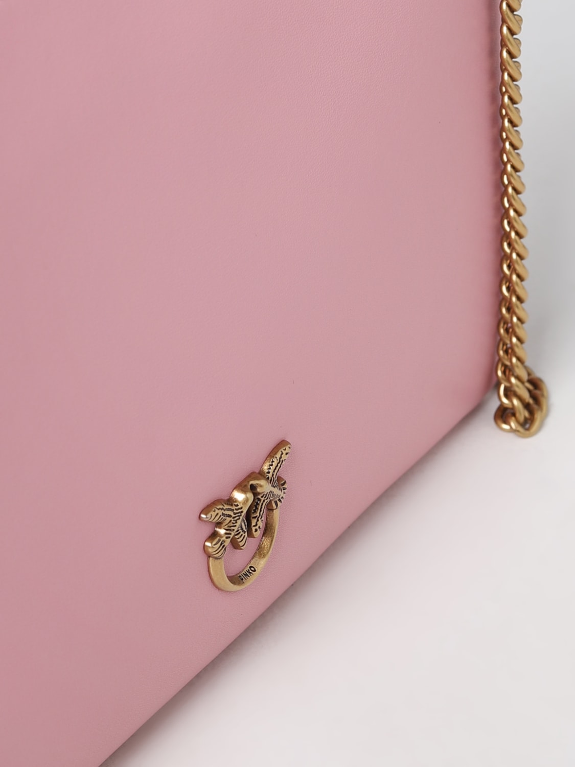 PINKO BORSA MINI: Borsa Classic Flat Pinko in pelle , Rosa - Img 3