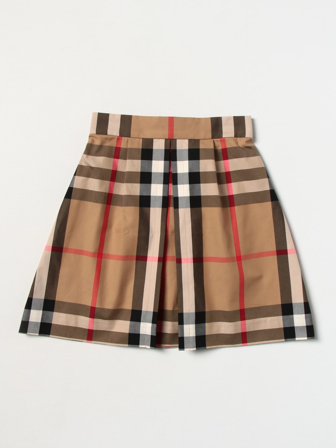 BURBERRY GONNA: Gonna Burberry in cotone, Beige - Img 1