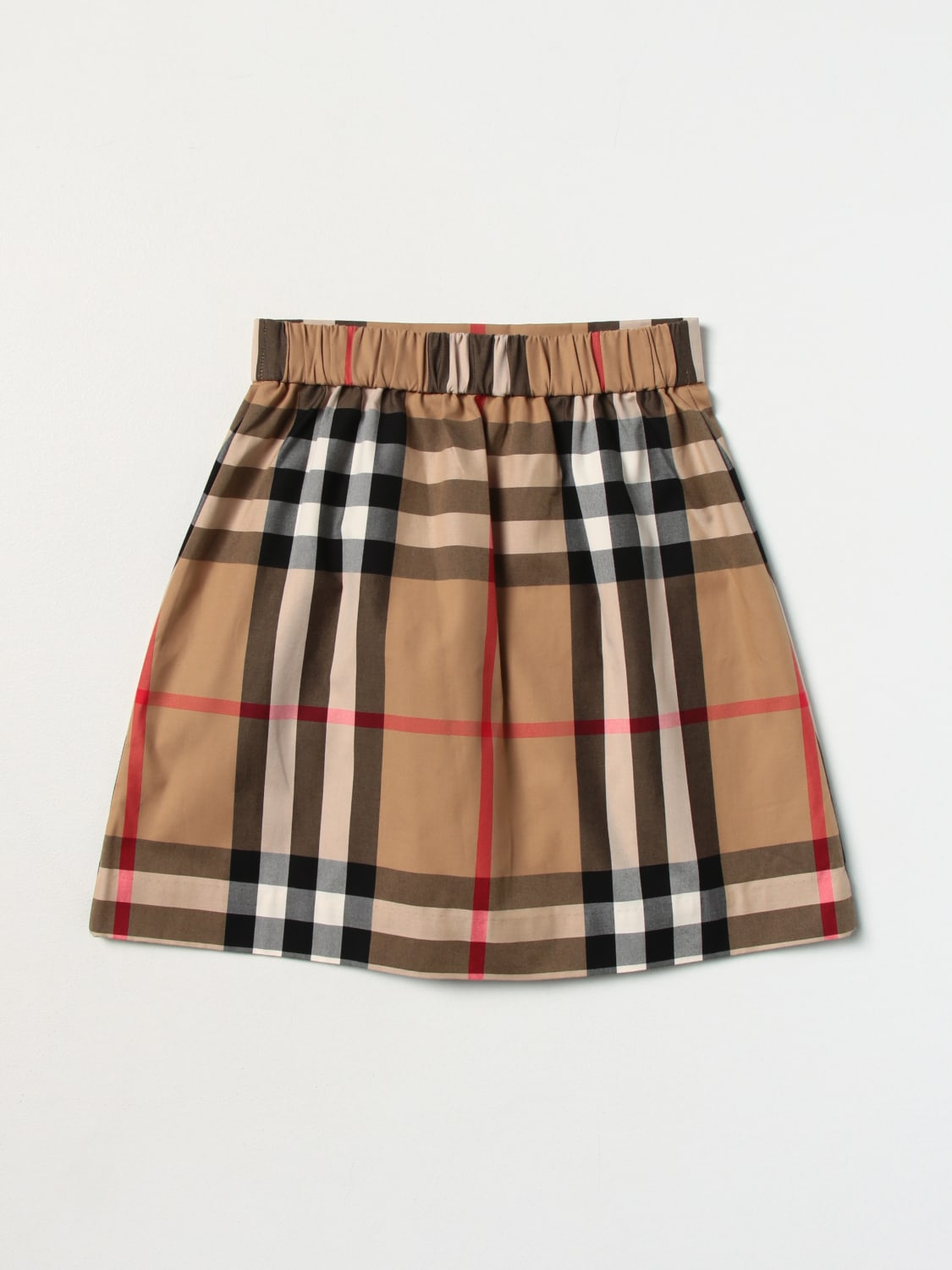 BURBERRY GONNA: Gonna Burberry in cotone, Beige - Img 2