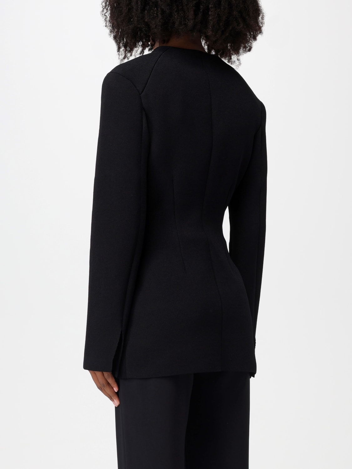 Giorgio Armani Outlet: blazer in viscose blend - Black