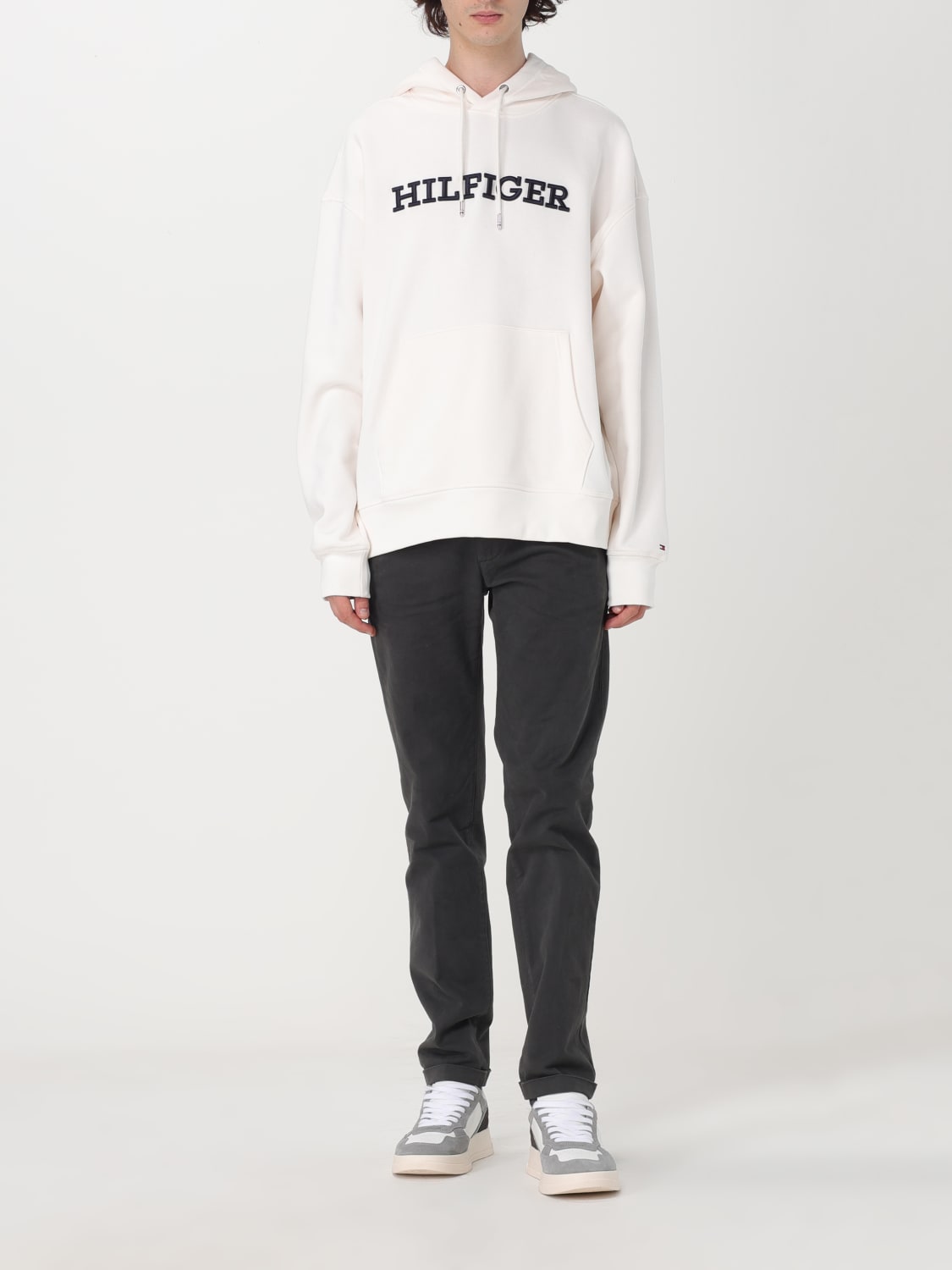 TOMMY HILFIGER SWEATSHIRT: Tommy Hilfiger sweatshirt in cotton blend, White - Img 2