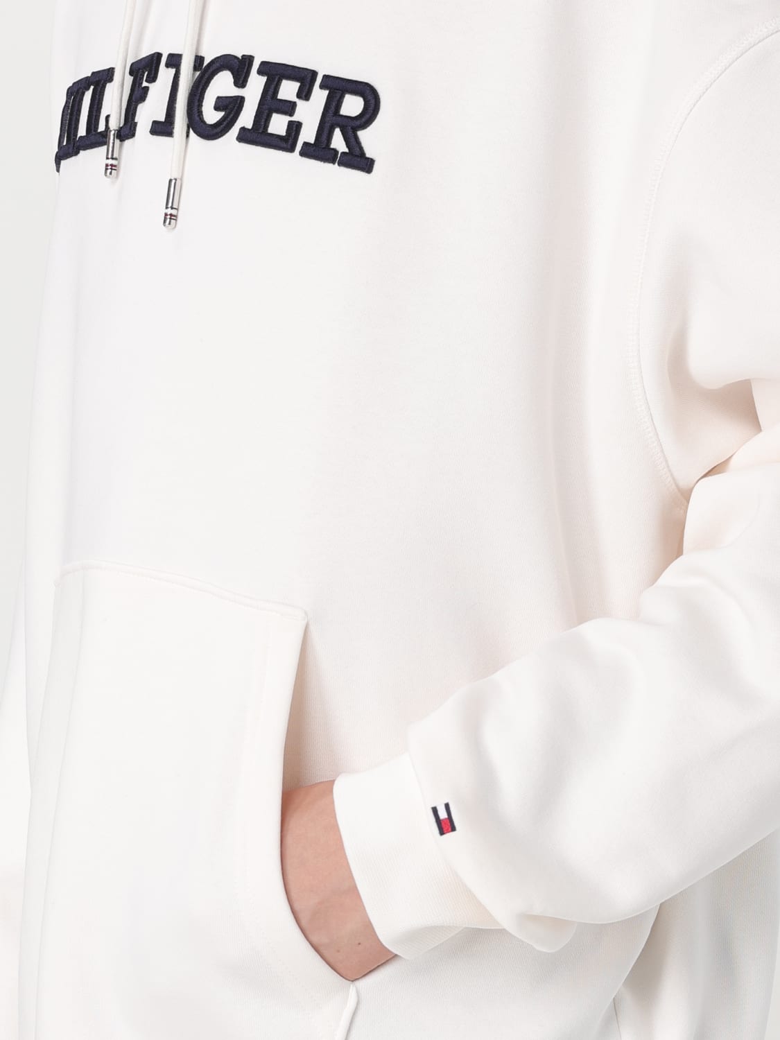 TOMMY HILFIGER SWEATSHIRT: Tommy Hilfiger sweatshirt in cotton blend, White - Img 4