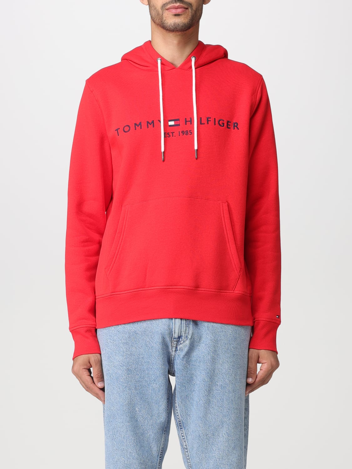 TOMMY HILFIGER SWEATSHIRT: Tommy Hilfiger sweatshirt in cotton blend, Orange - Img 1