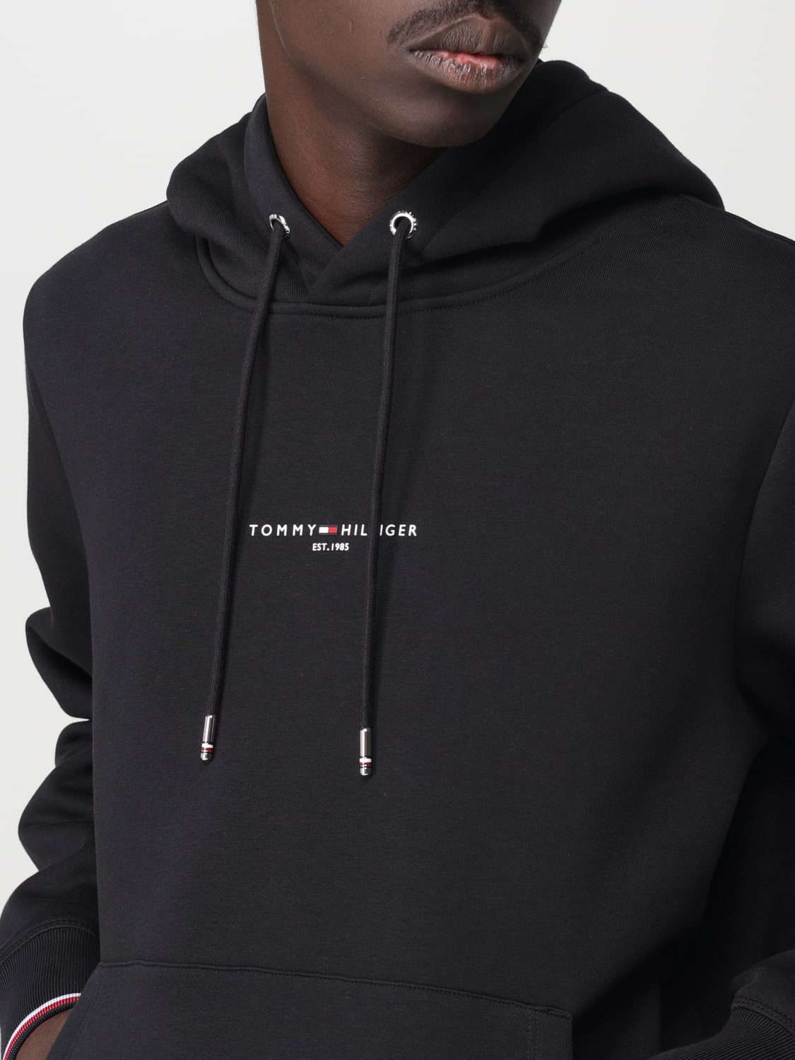 TOMMY HILFIGER SWEATSHIRT: Tommy Hilfiger sweatshirt in cotton blend, Black - Img 3