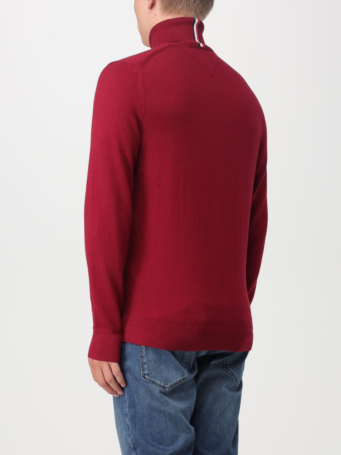 TOMMY HILFIGER SWEATER: Tommy Hilfiger basic turtleneck sweater, Burgundy - Img 2