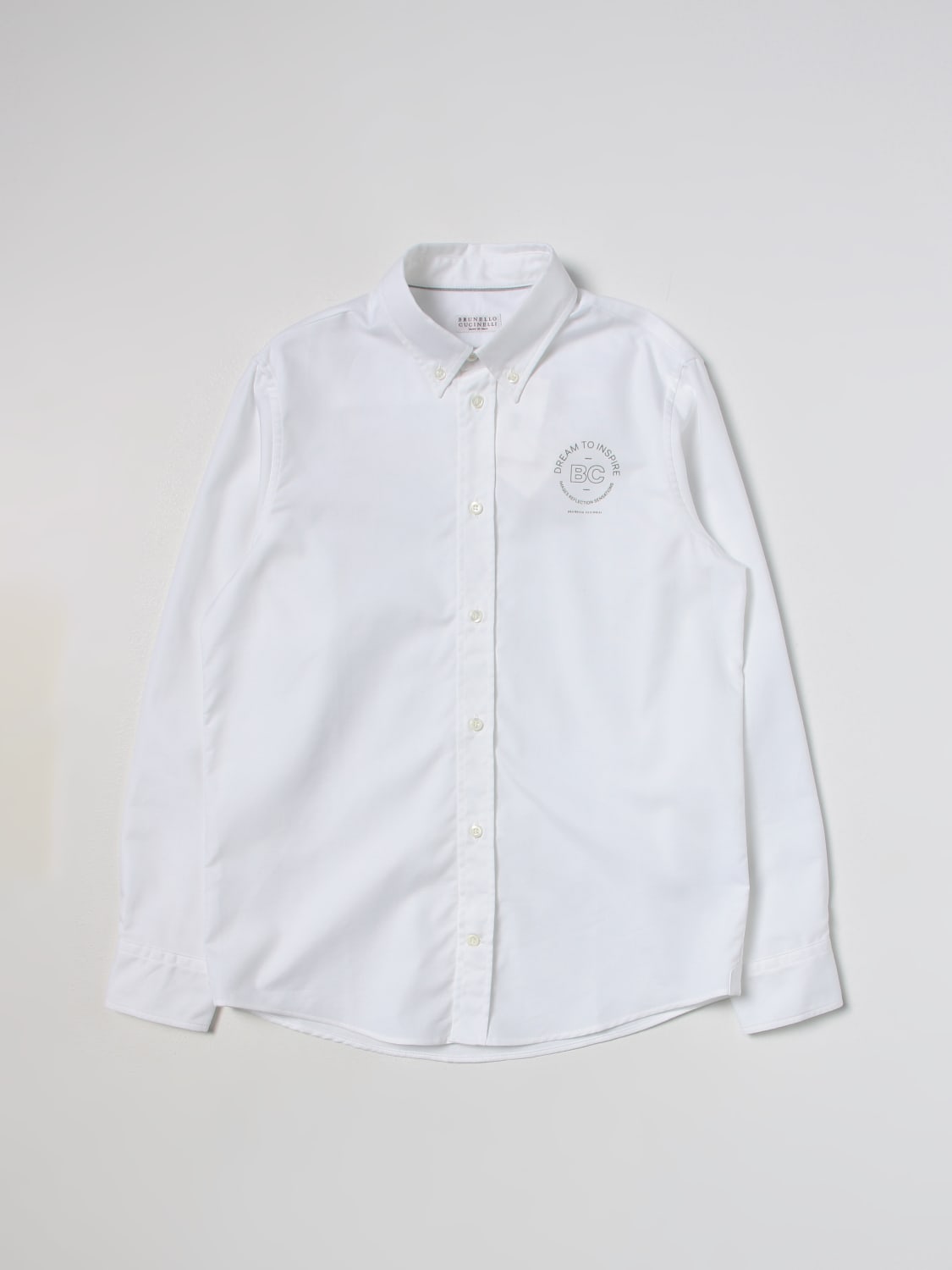 BRUNELLO CUCINELLI CAMICIA: Camicia Brunello Cucinelli in cotone, Bianco - Img 1