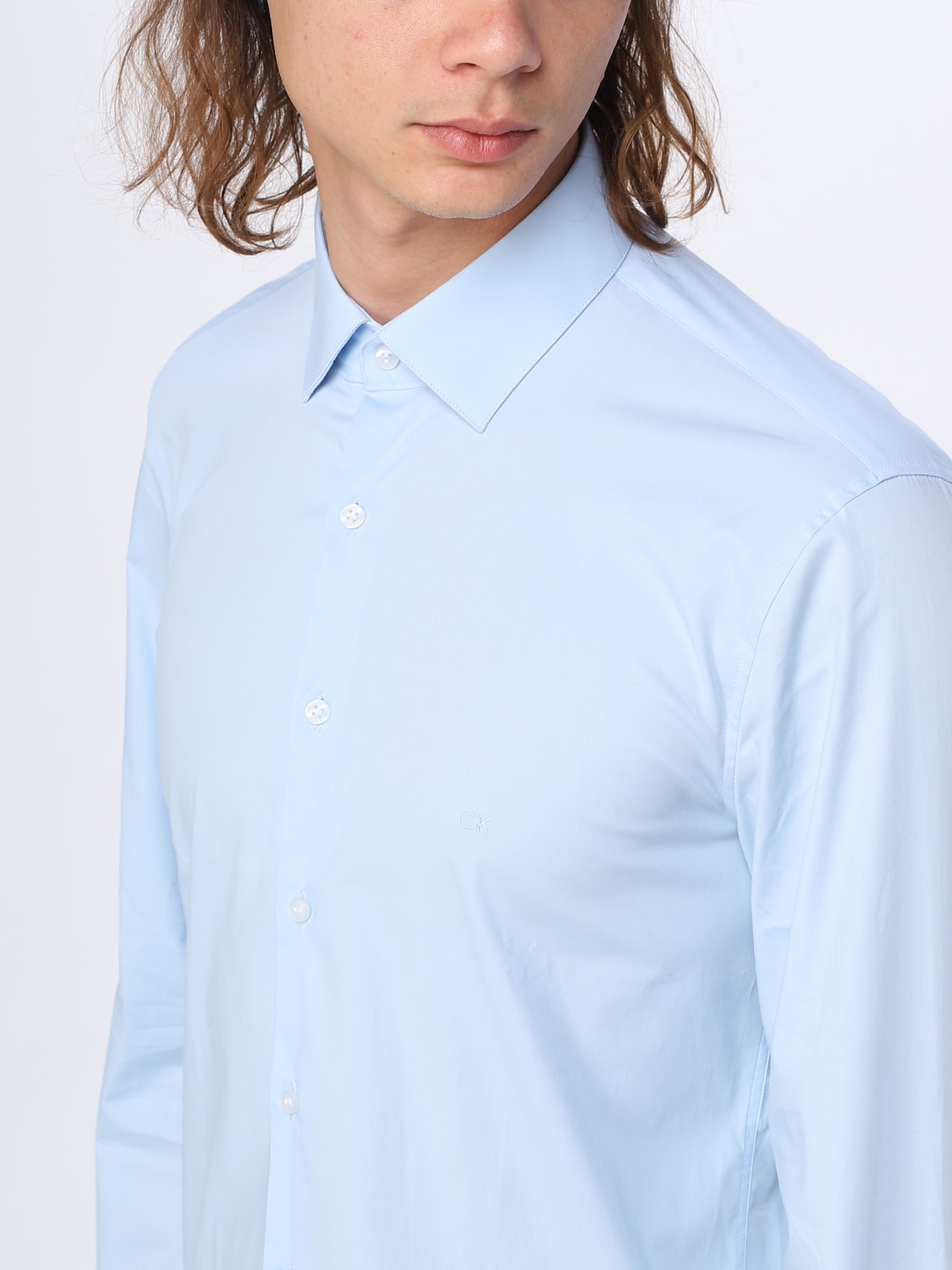 CALVIN KLEIN CAMISA: Camisa hombre Calvin Klein, Azul Claro - Img 4