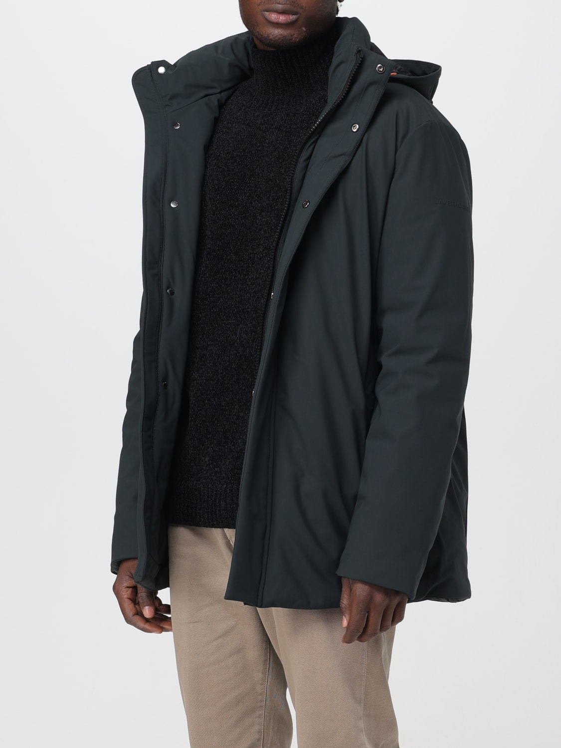 SAVE THE DUCK 外套: 外套 男士 Save The Duck, 森林绿色 - Img 3