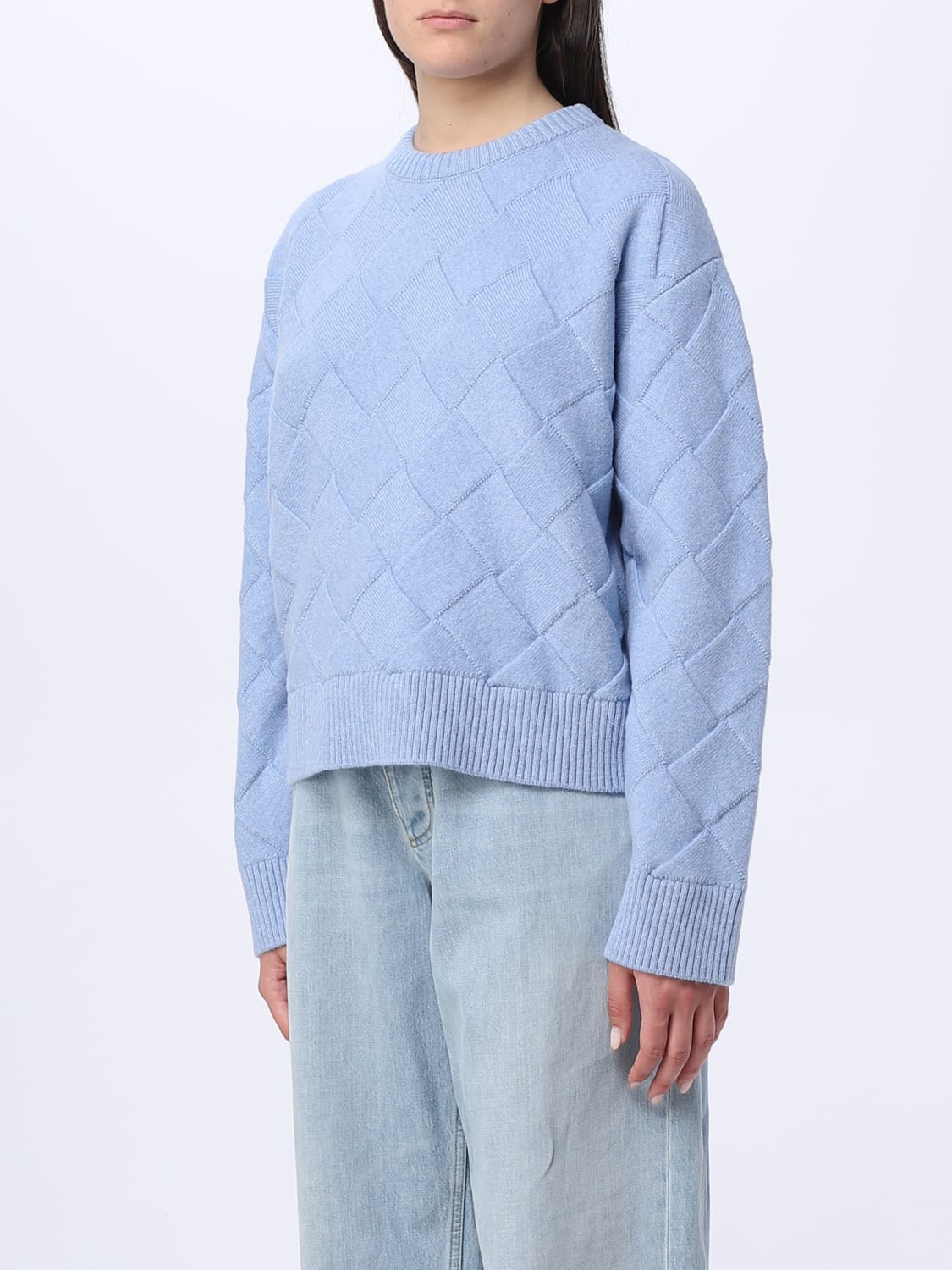 BOTTEGA VENETA MAGLIA: Maglione Bottega Veneta in lana, Celeste - Img 4