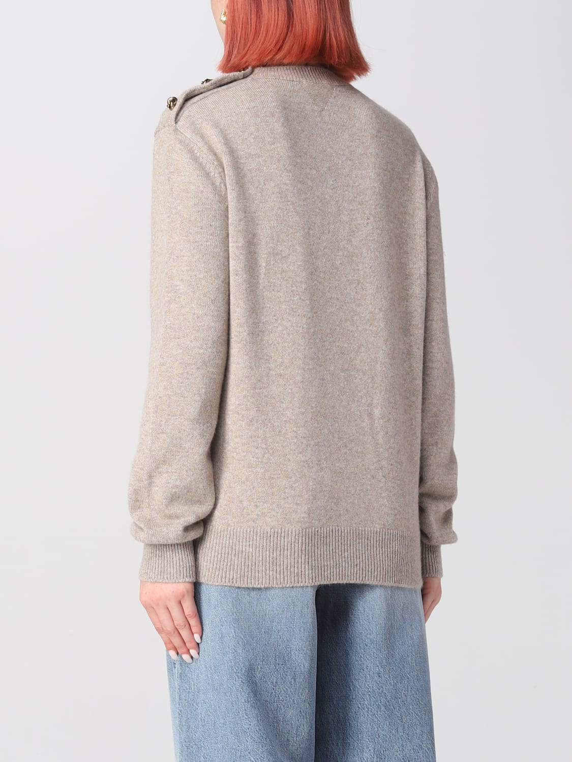 BOTTEGA VENETA SWEATER: Bottega Veneta cashmere sweater with buttons, Dove Grey - Img 3