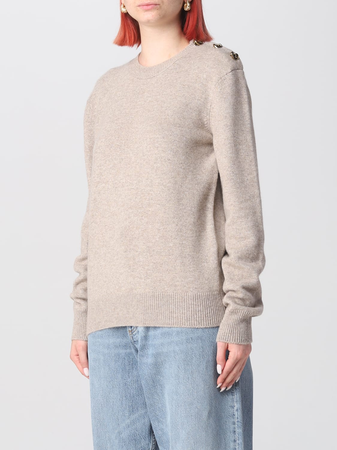 BOTTEGA VENETA SWEATER: Bottega Veneta cashmere sweater with buttons, Dove Grey - Img 4