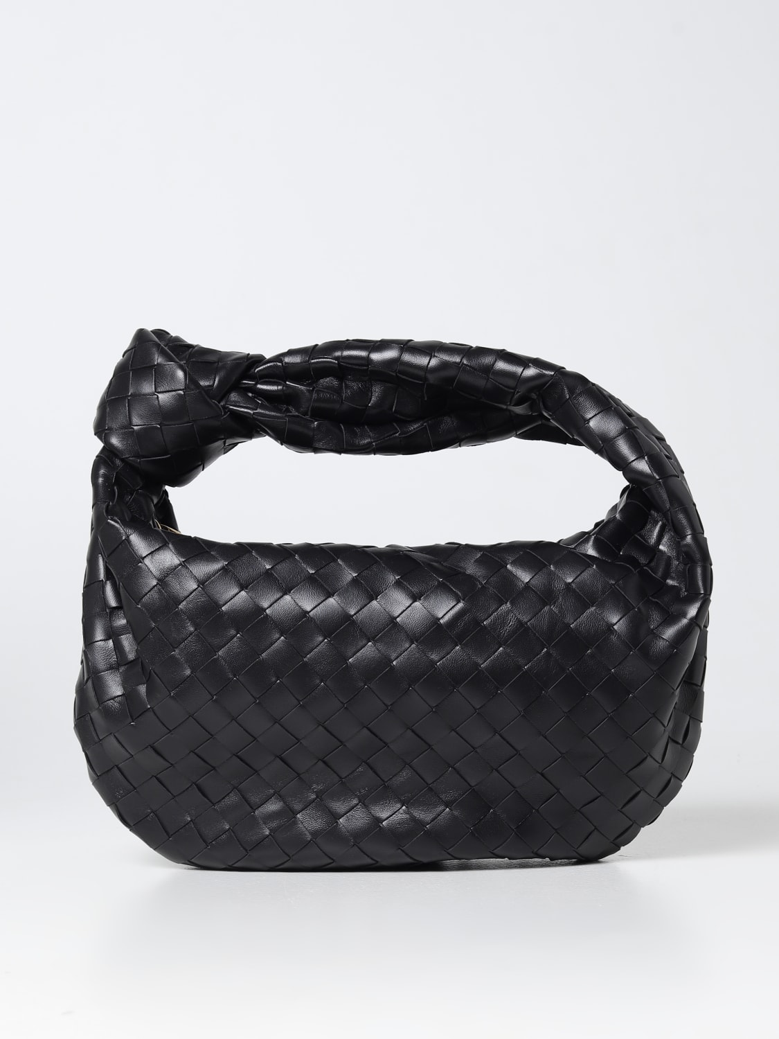BOTTEGA VENETA HANDBAG: Bottega Veneta Teen Jodie bag in woven leather, Black - Img 1