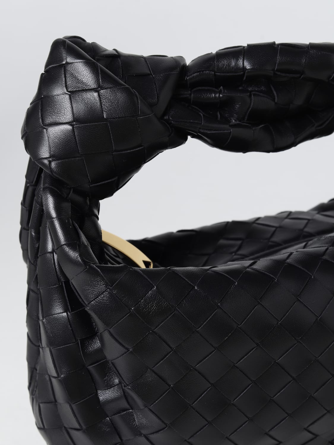 BOTTEGA VENETA HANDBAG: Bottega Veneta Teen Jodie bag in woven leather, Black - Img 3