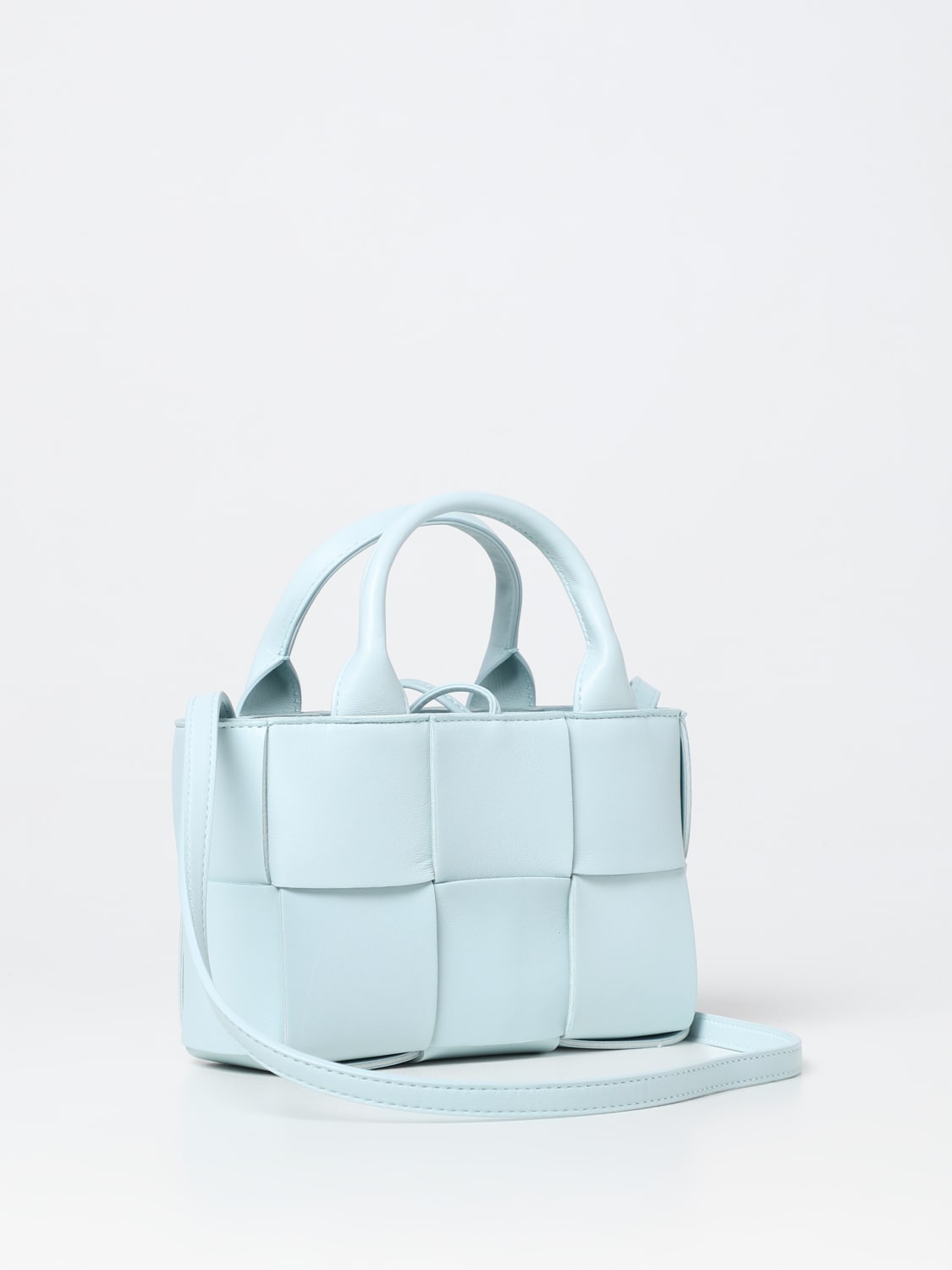 BOTTEGA VENETA MINI BAG: Bottega Veneta Candy Arco bag in woven nappa, Sky Blue - Img 2