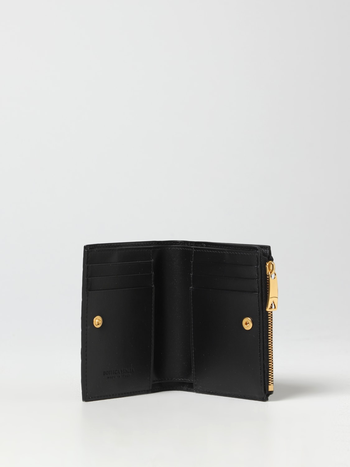 財布・小物その他 BOTTEGA VENETA Woman Wallet Black 742330VCPP3 8425 Small Intrecciato wallet | Bottega Veneta | OTTODISANPIETRO