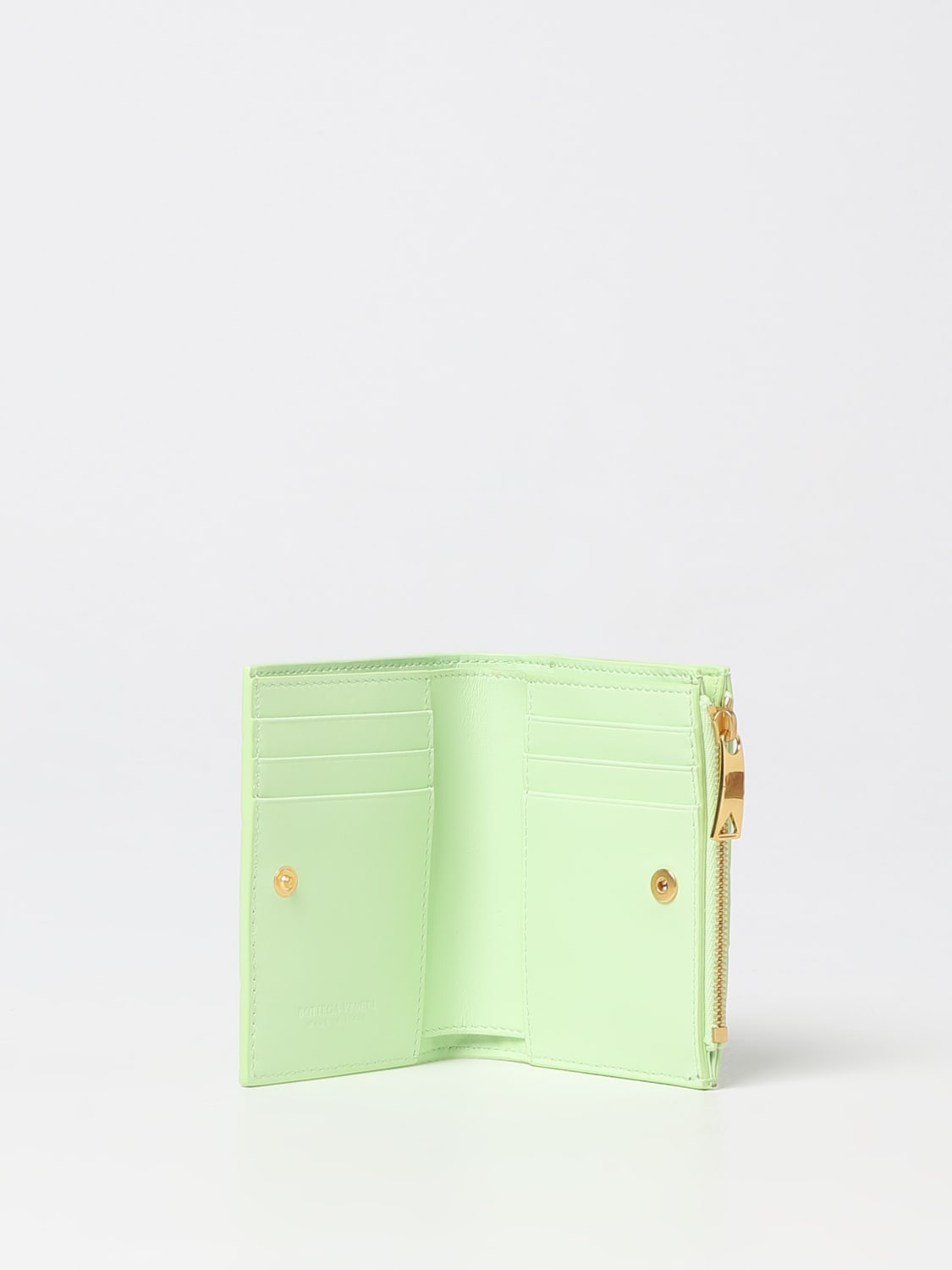 BOTTEGA VENETA WALLET: Bottega Veneta wallet in woven nappa, Pistachio - Img 2