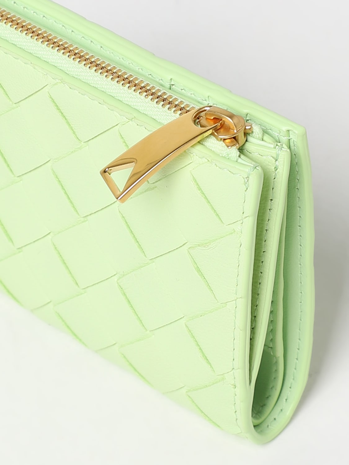 BOTTEGA VENETA WALLET: Bottega Veneta wallet in woven nappa, Pistachio - Img 4