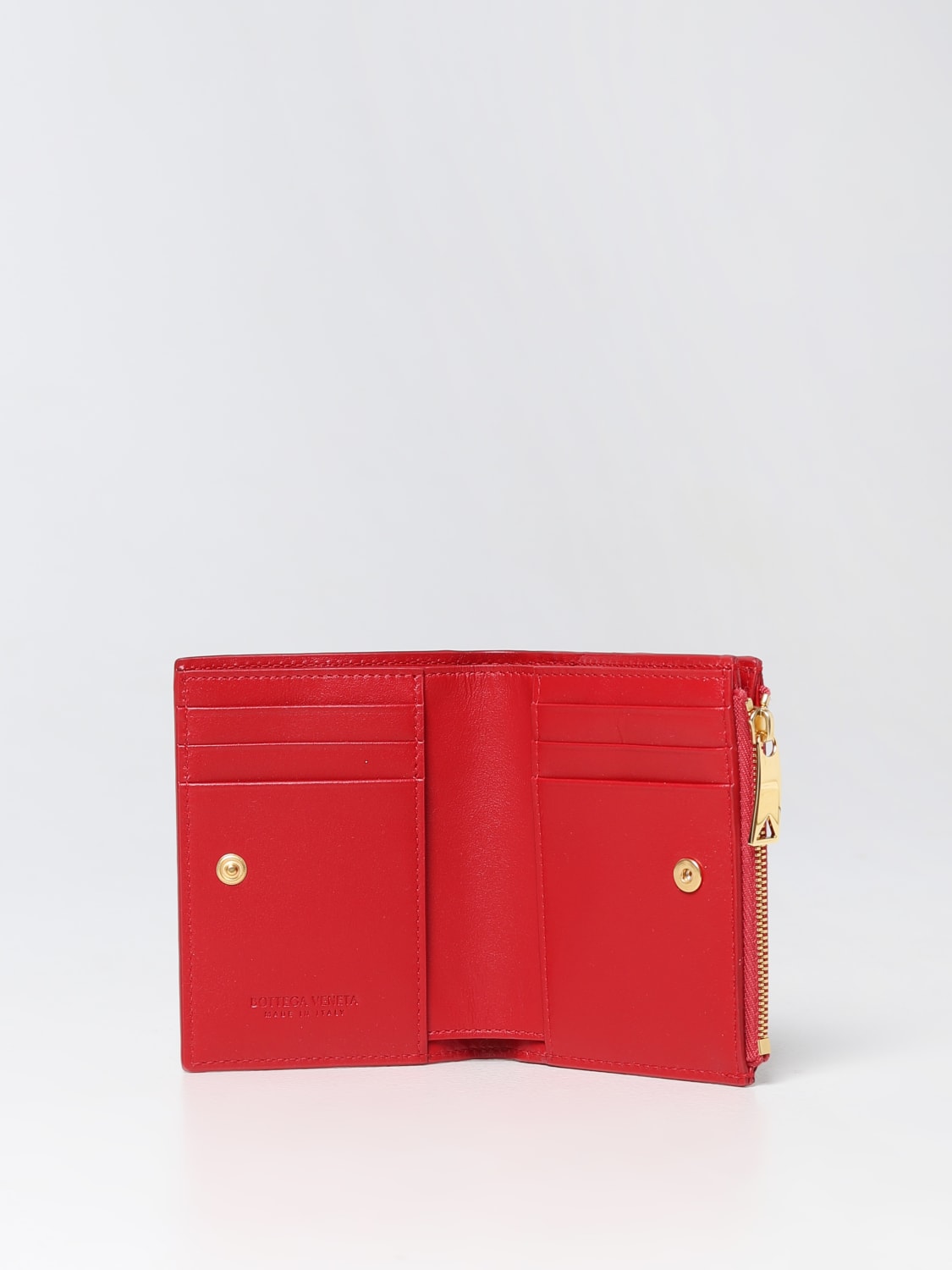財布・小物その他 BOTTEGA VENETA Woman Wallet Burgundy 742330VCPP3 2247 BOTTEGA VENETA: wallet in woven nappa - Ruby | Bottega