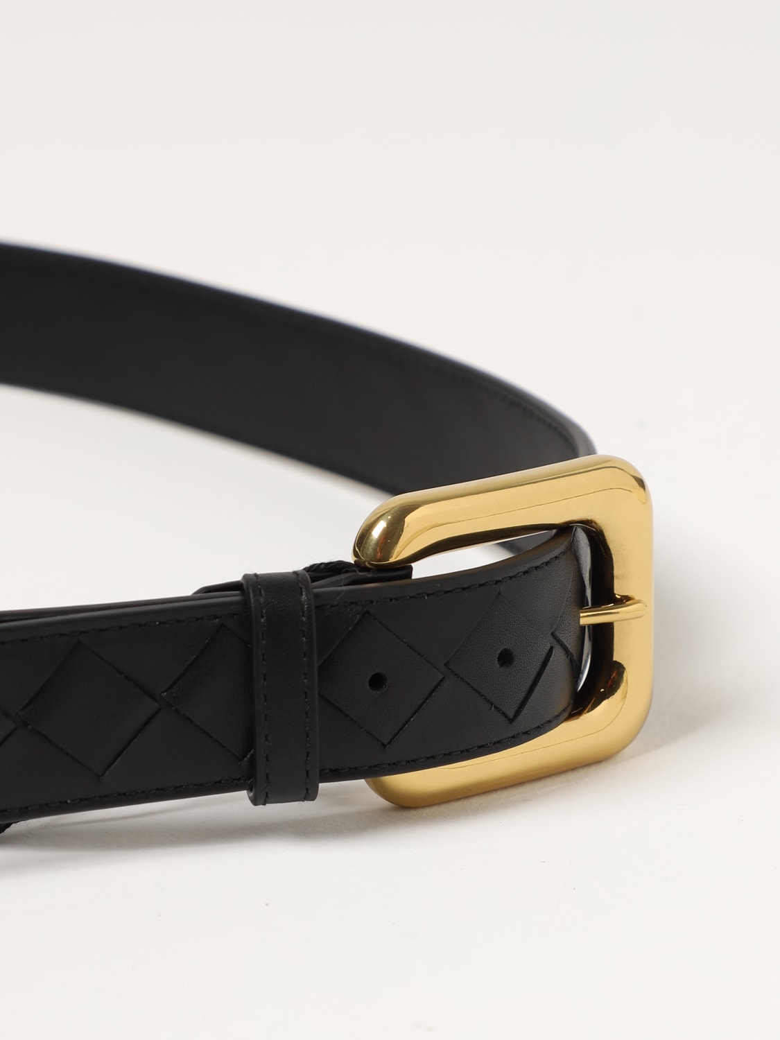 BOTTEGA VENETA BELT: Bottega Veneta belt in woven leather, Black - Img 2