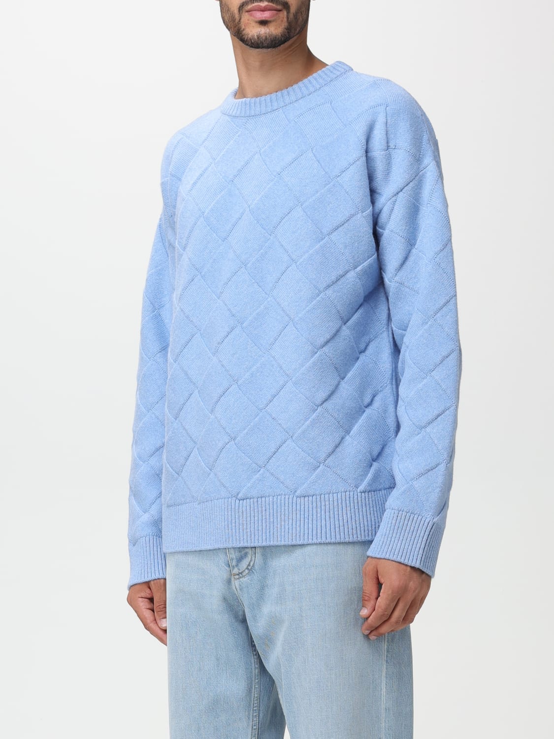 BOTTEGA VENETA SWEATER: Bottega Veneta sweater in wool blend, Gnawed Blue - Img 4