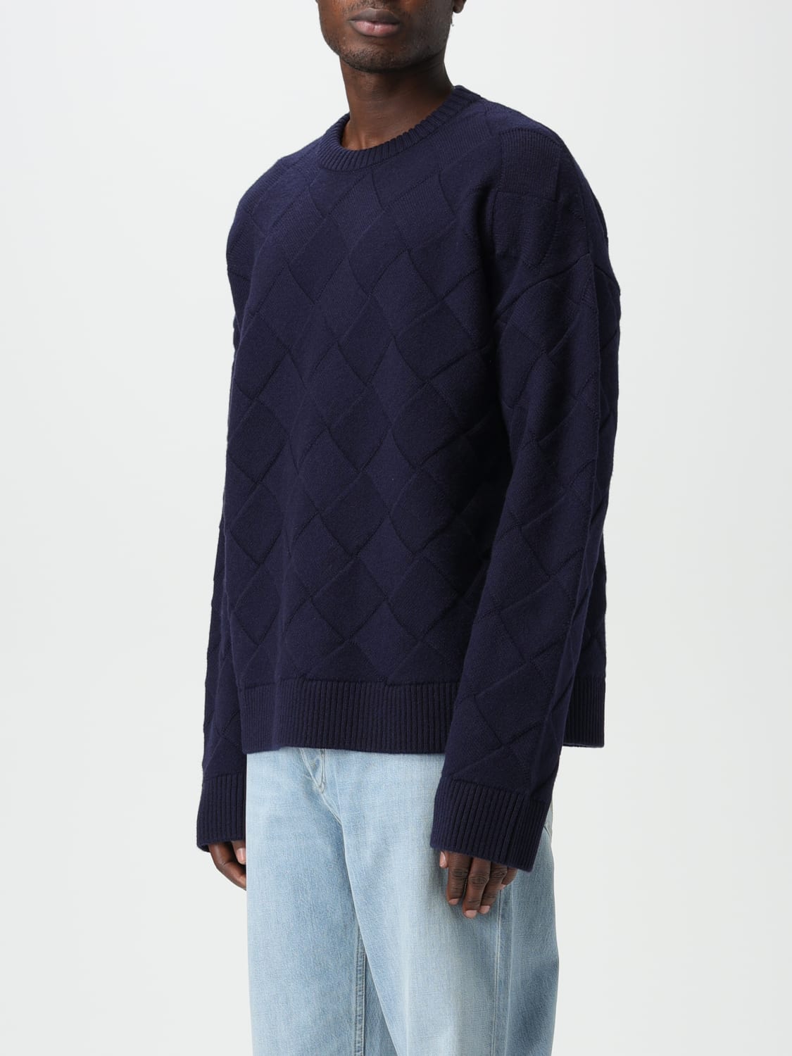 BOTTEGA VENETA SWEATER: Bottega Veneta sweater in wool blend, Navy - Img 4