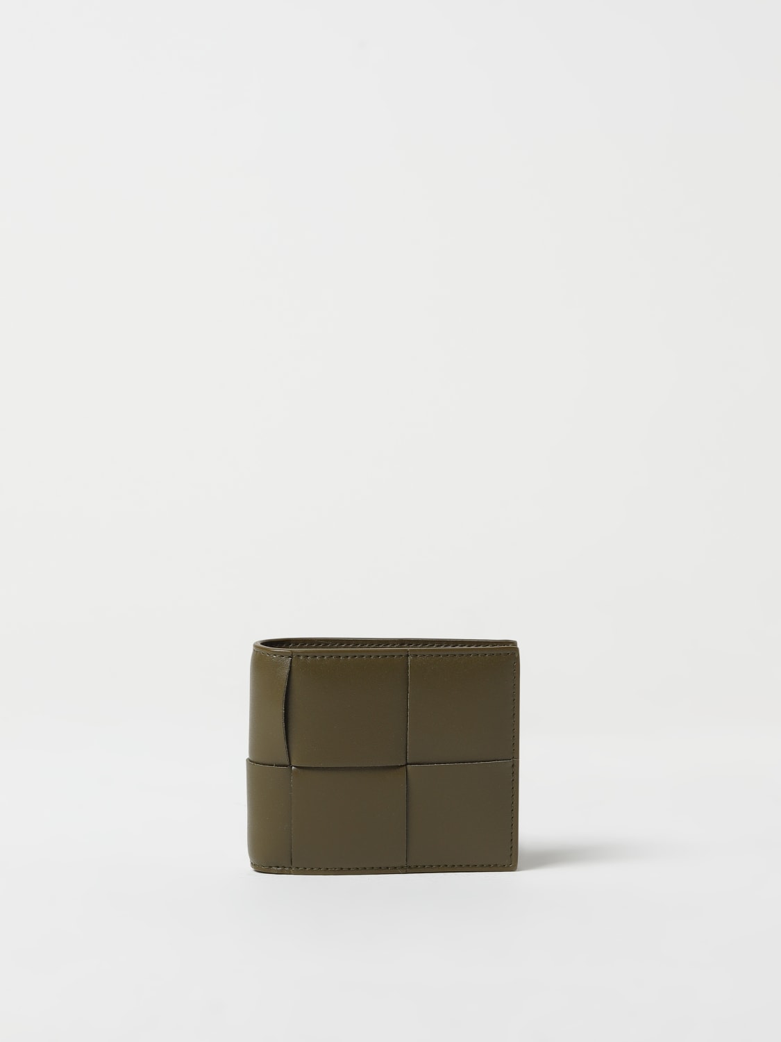 BOTTEGA VENETA WALLET: Bottega Veneta wallet in woven leather, Kaki - Img 1