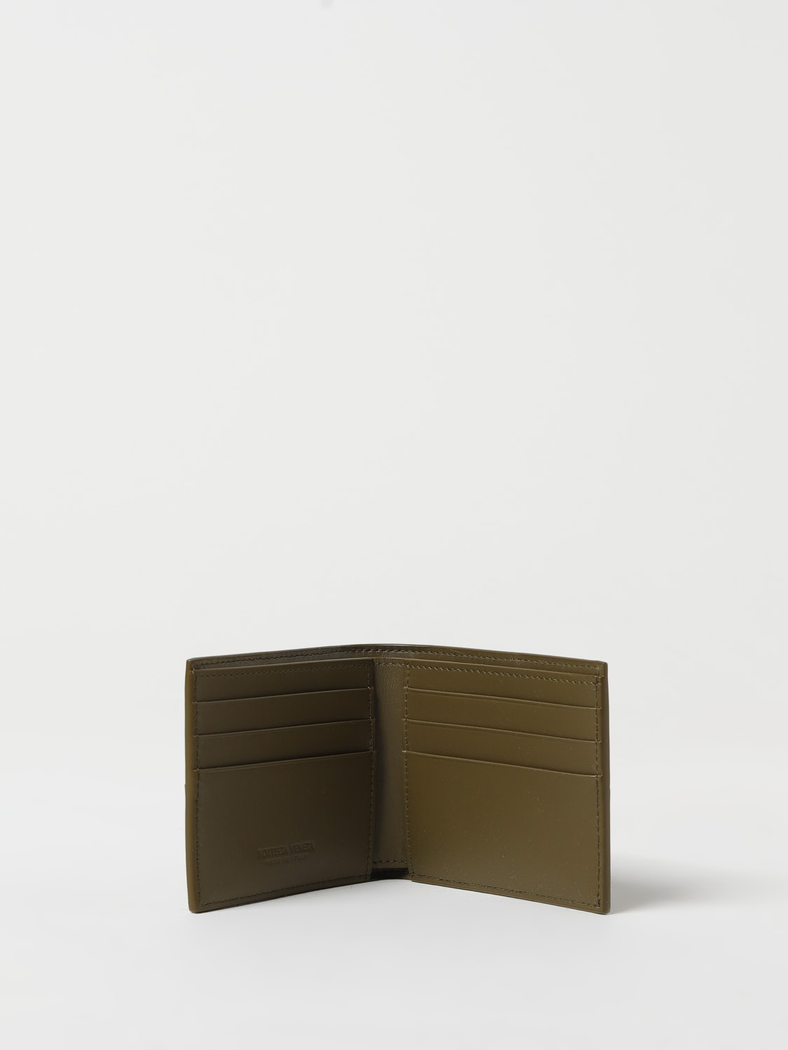 BOTTEGA VENETA WALLET: Bottega Veneta wallet in woven leather, Kaki - Img 2