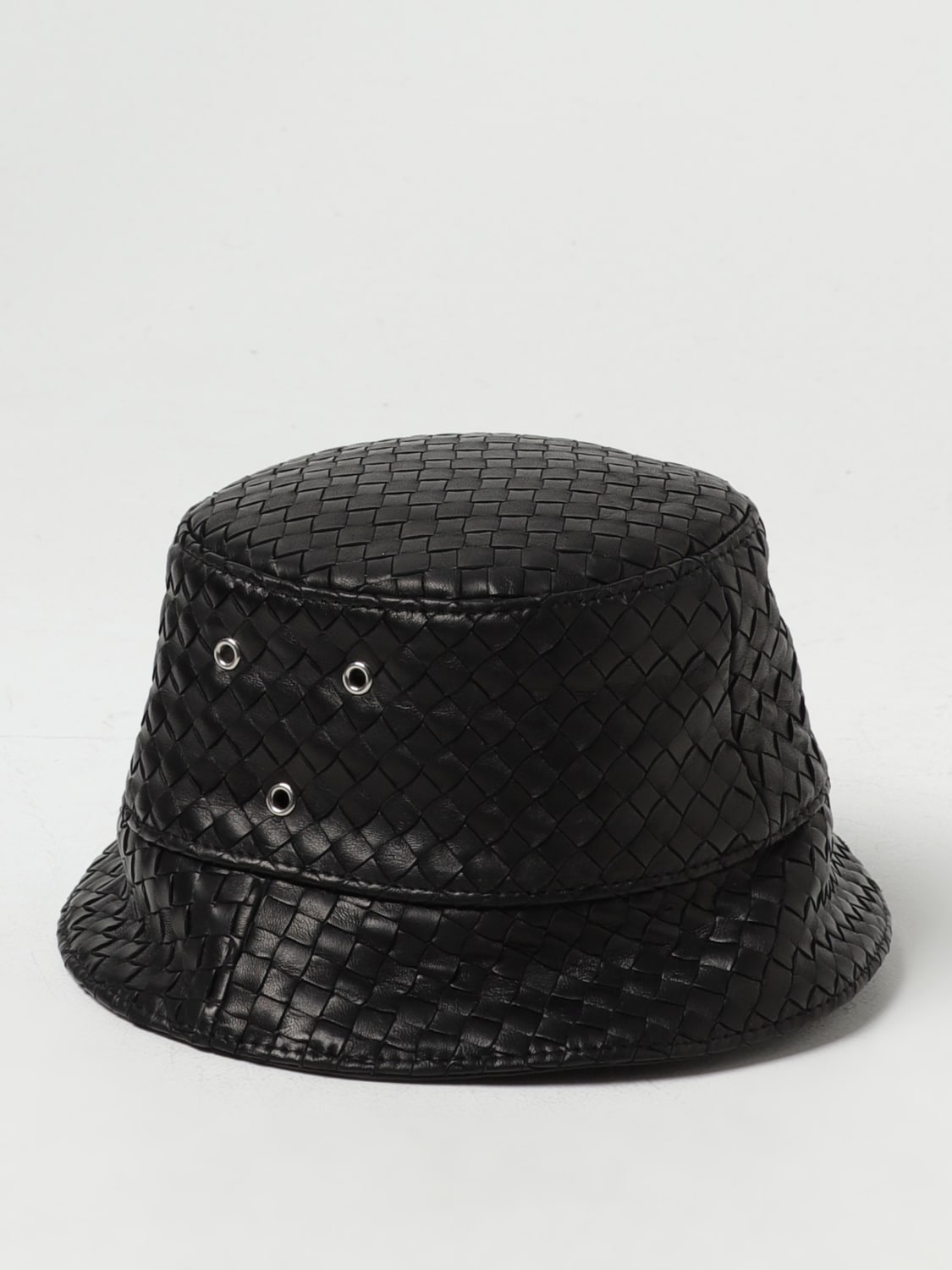 BOTTEGA VENETA HAT: Bottega Veneta hat in calfskin, Black - Img 1