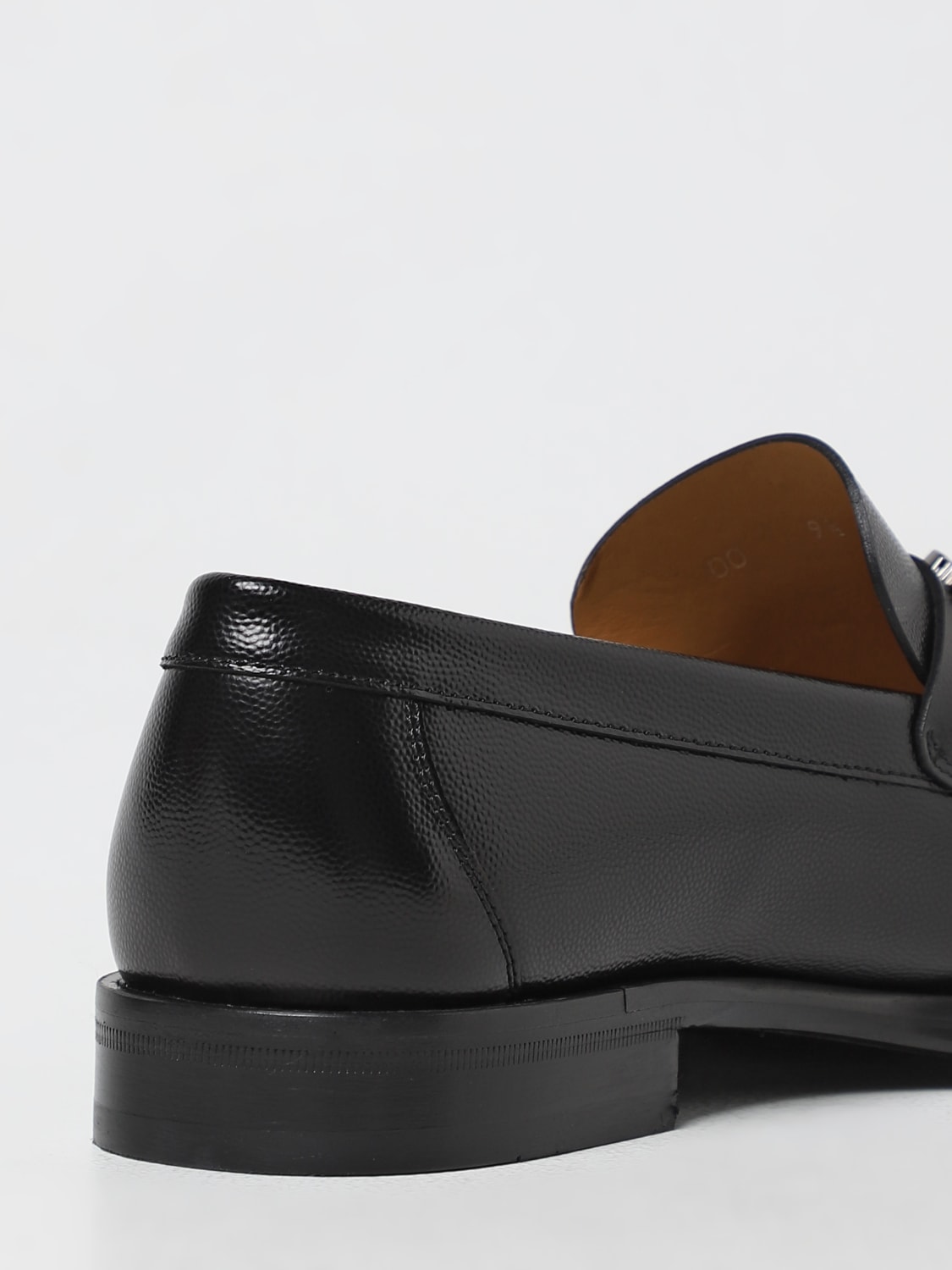 FERRAGAMO LOAFERS: Ferragamo Fort moccasins in grained leather, Black - Img 3