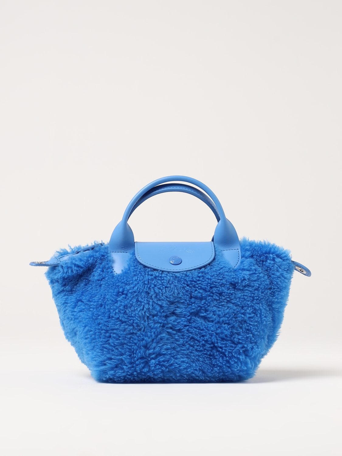 Giglio Borsa Le Pliage Longchamp in shearling e pelle