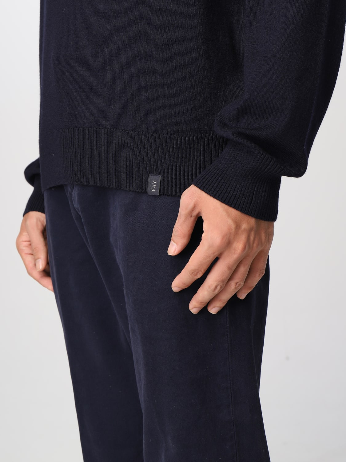 FAY SWEATER: Sweater men Fay, Blue - Img 3