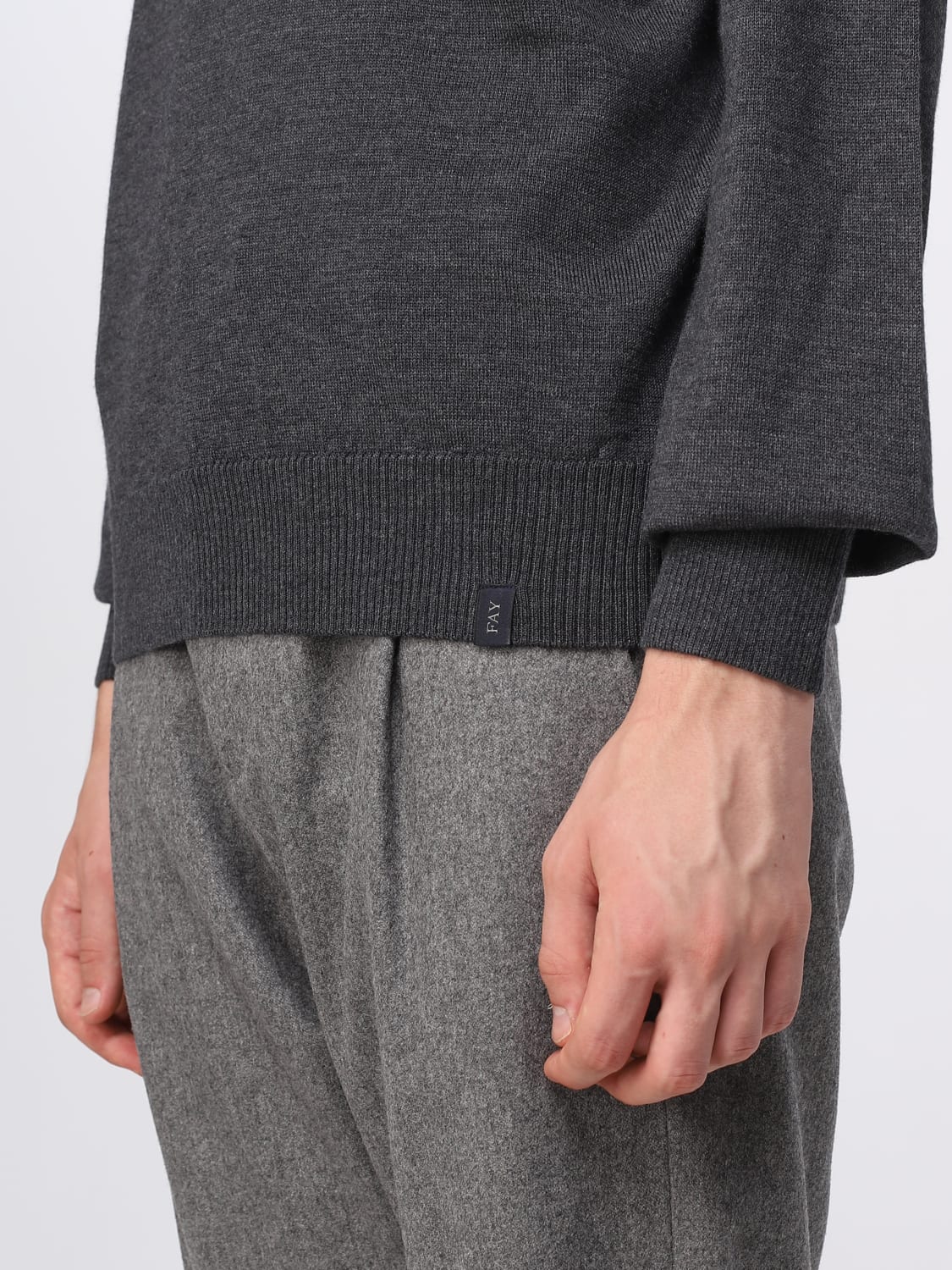 FAY SWEATER: Sweater men Fay, Charcoal - Img 3